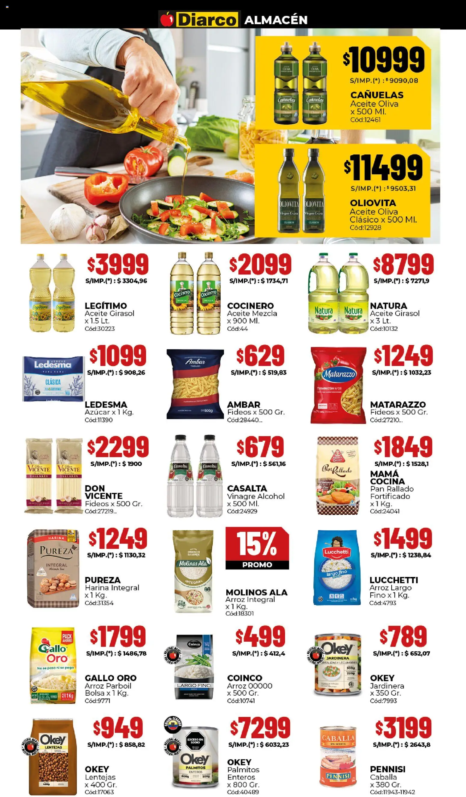 Diarco ofertas │ válido desde el 22.12.2025 | Página: 2 | Productos: Azucar, Caballa, Palmitos, Pan rallado