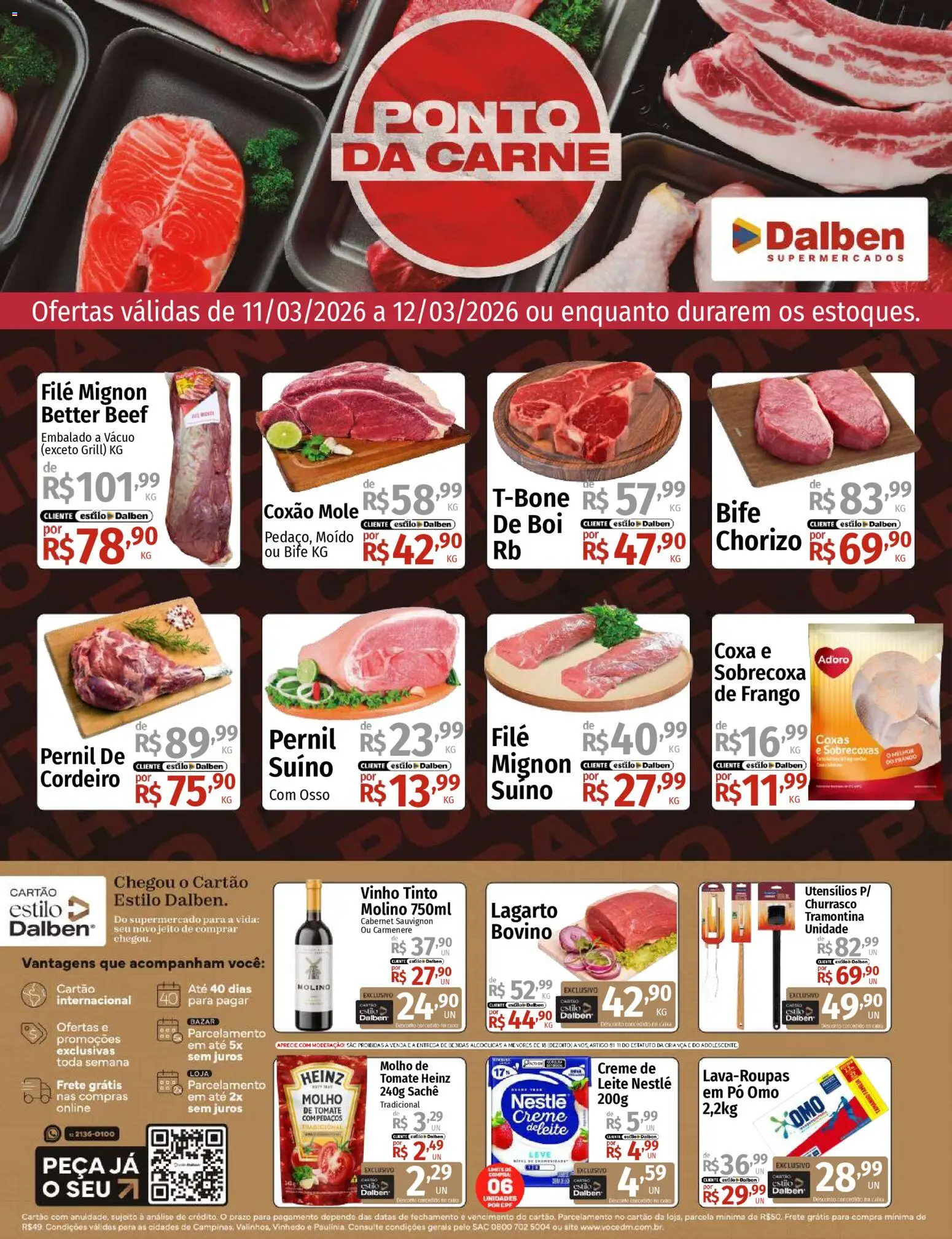Supermercado Dalben Folheto - válido de 11.03.2026 | Página: 1 | Produtos: Grill, Pó, Leite, Frango