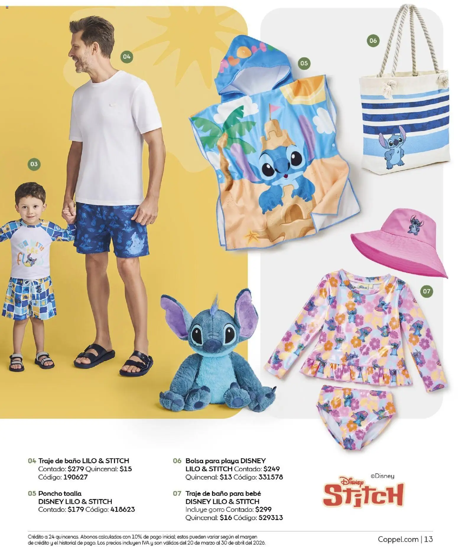 Nuevas ofertas de Coppel válidas en toda la República Mexicana desde el 01.03.2026. ¡Encuentra las mejores ofertas en Coppel catálogo Vacaciones Semana Santa! | Página: 13 | Productos: Traje, Bolsa, Toalla, Baño