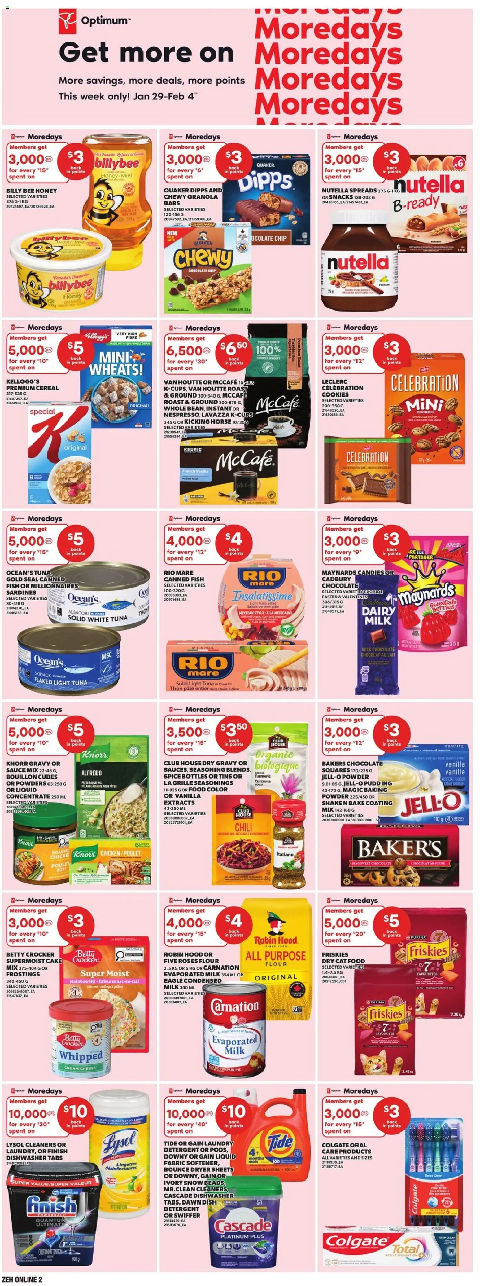 Zehrs flyer valid from 29.01.2026 | Page: 8 | Products: Fish, Cookies, Detergent, Milk