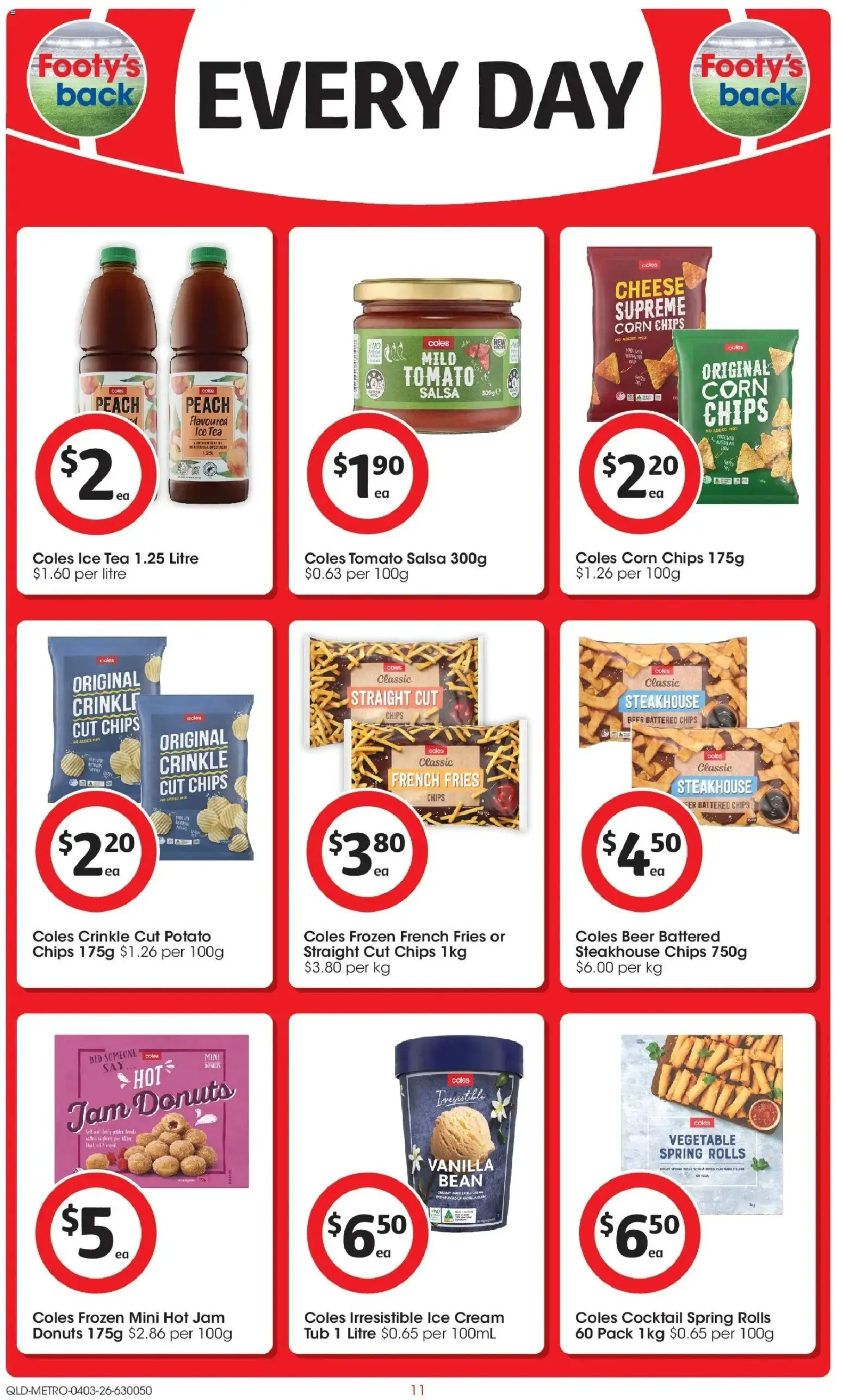 Coles catalogue - valid from 04.03.2026 | Page: 11 | Products: Cheese, Donuts, Beer, Tea