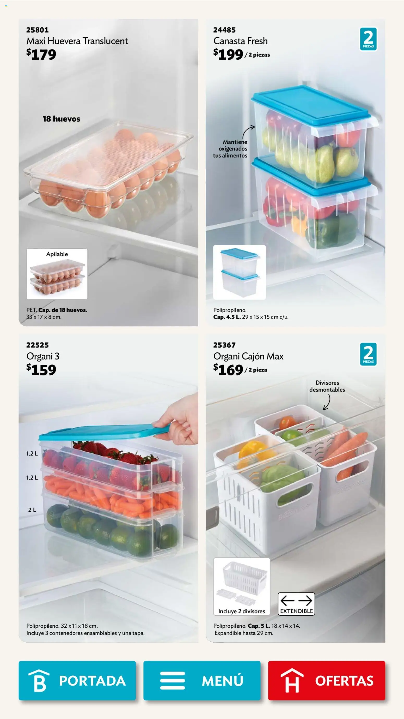 Nuevas ofertas de Betterware válidas en toda la República Mexicana desde el 03.11.2025. ¡Encuentra las mejores ofertas en Betterware campaña 11 2025! | Página: 76 | Productos: Huevos, Canasta
