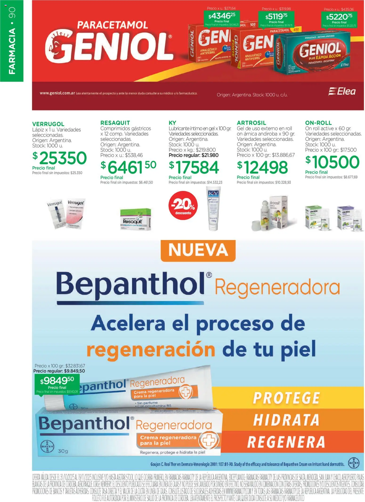 Farmacity catálogo │ válido desde el 30.10.2025 | Página: 90 | Productos: Perfume, Analgésico, Crema