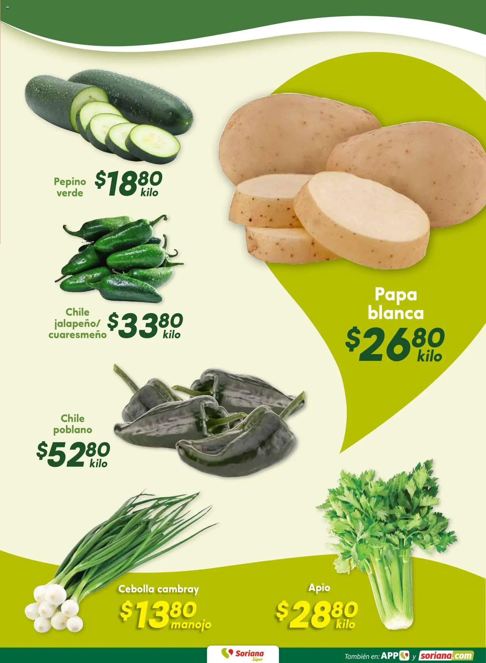 Nuevas ofertas de Soriana válidas en toda la República Mexicana desde el 16.01.2026. ¡Encuentra las mejores ofertas en Soriana - Fin de Semana Súper: Ver, Tab, Chis, Camp, Yuc y Q. Roo! | Página: 9 | Productos: Cebolla, Papa, Apio