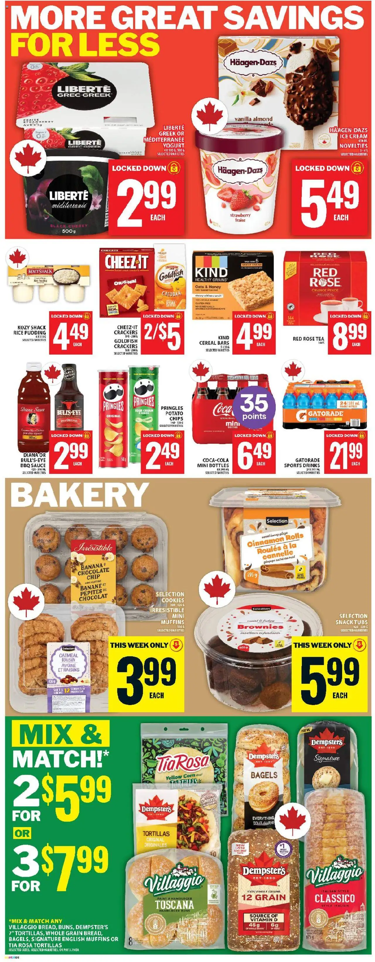 Food Basics flyer valid from 14.08.2025 | Page: 6 | Products: Rice, Ice cream, Cheese, Chicken