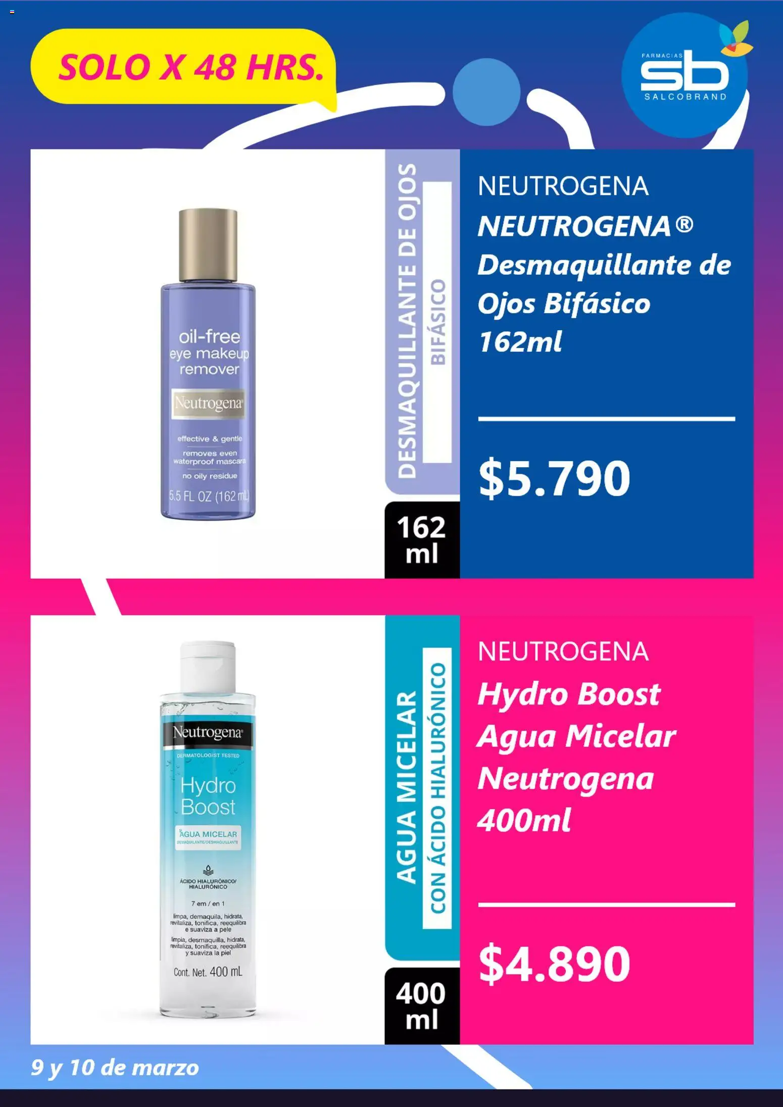 Salcobrand ofertas  │ válido desde el 09.03.2026 | Página: 2 | Productos: Desmaquillante, Agua, Máscara, Desmaquillante de ojos