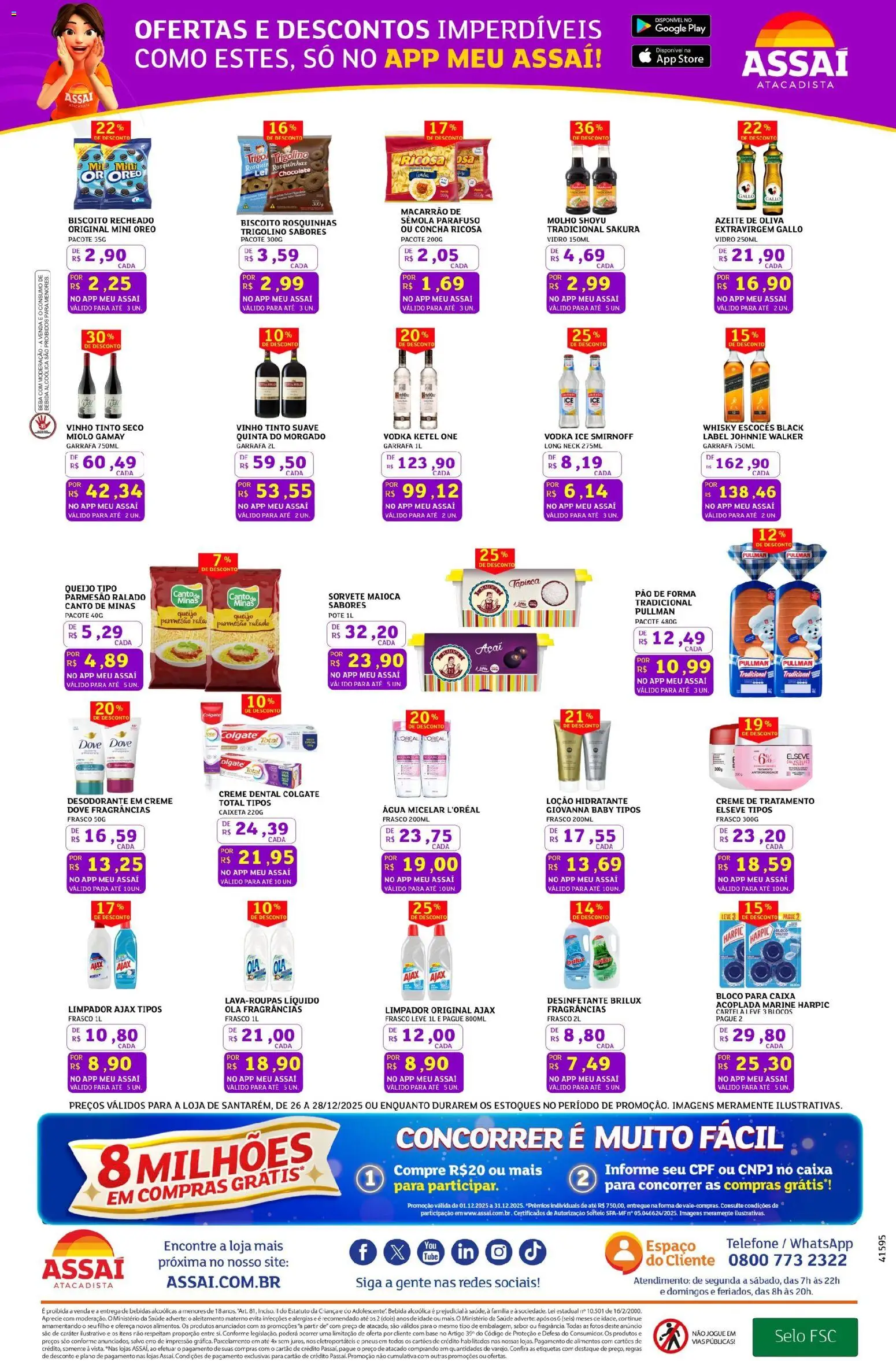 Assaí Atacadista Folheto - válido de 26.12.2025 | Página: 3 | Produtos: Tapioca, Parmesão, Queijo parmesão, Desinfetante