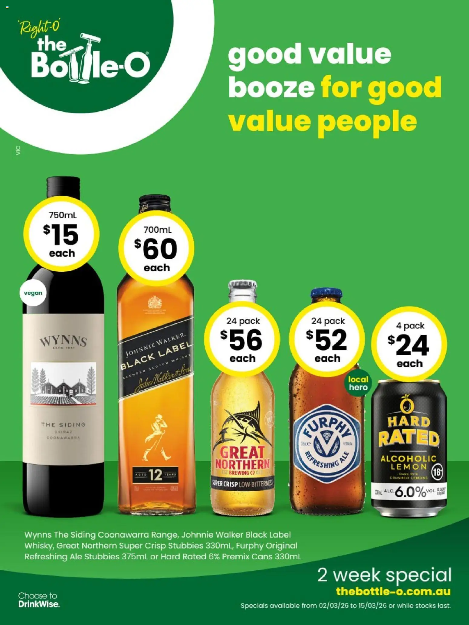 The Bottle-O catalogue - valid from 02.03.2026 | Page: 1 | Products: Lemon, Scotch