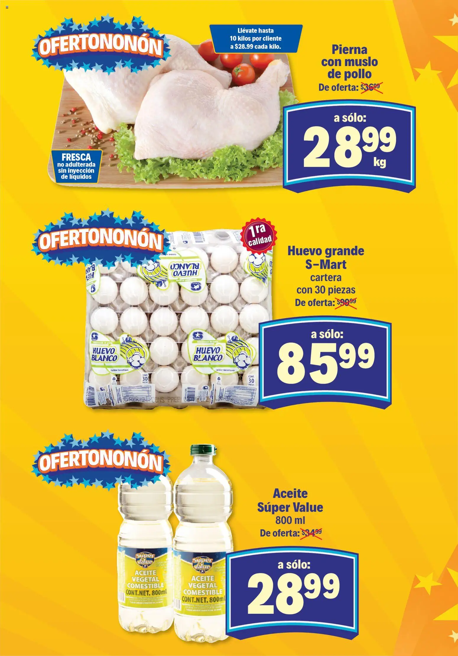 Nuevas ofertas de S-Mart válidas en toda la República Mexicana desde el 31.10.2025. ¡Encuentra las mejores ofertas en S-Mart folleto Ofertas de Feria Juárez! | Página: 1 | Productos: Pollo, Huevo, Aceite