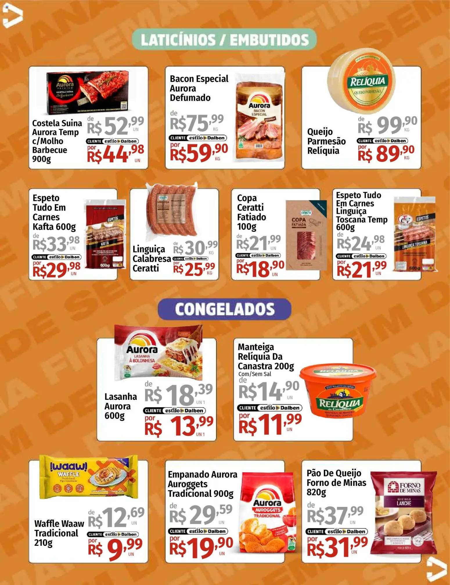 Supermercado Dalben Folheto - válido de 24.04.2026 | Página: 11 | Produtos: Linguiça, Pão, Parmesão, Pão de queijo