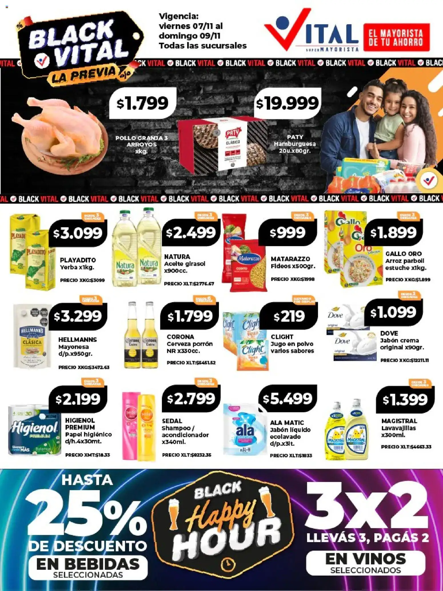 Vital - Black Vital │ válido desde el 07.11.2025 | Página: 1 | Productos: Shampoo, Jabón, Arroz, Crema