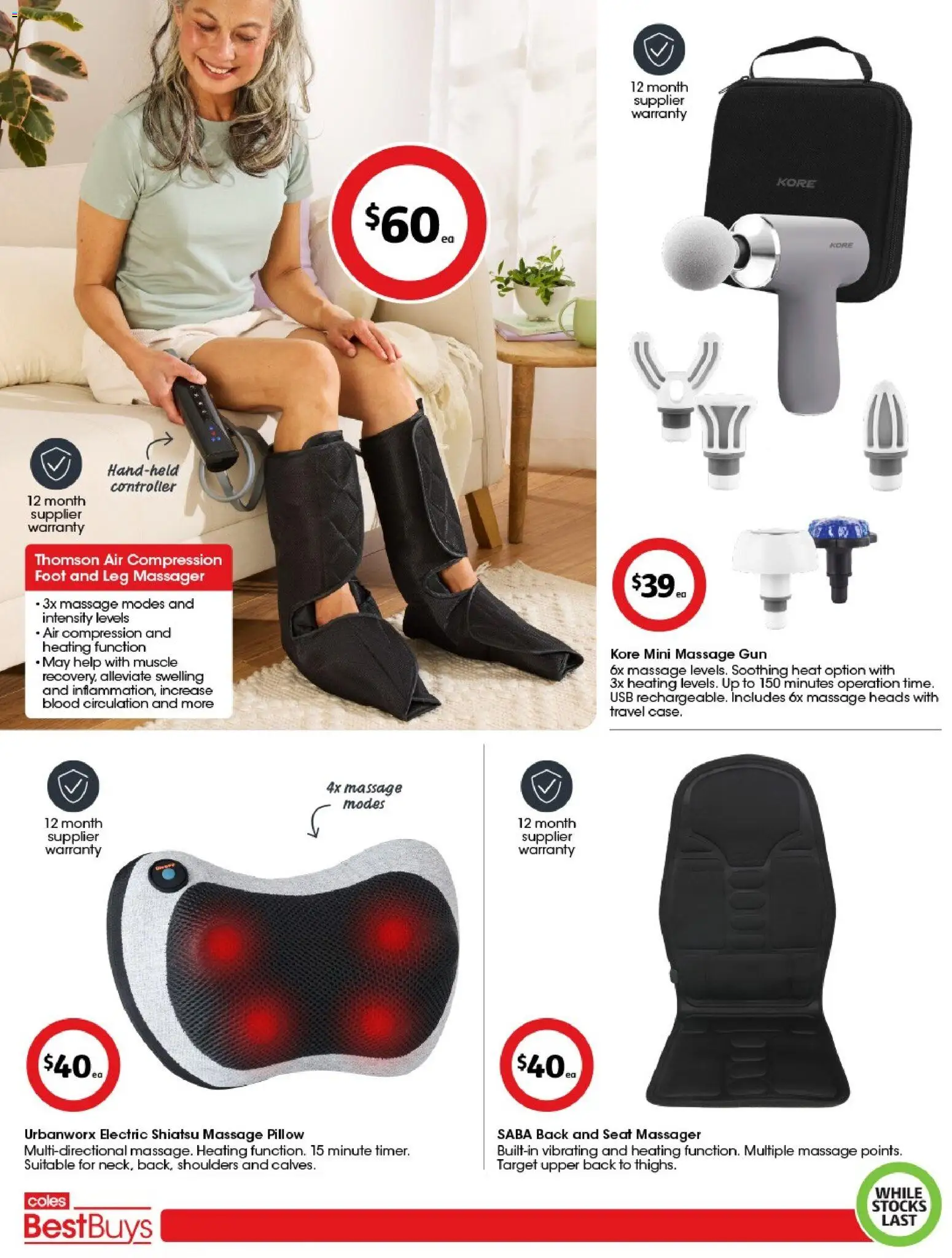 Coles catalogue - valid from 24.04.2026 | Page: 2 | Products: Compression, Controller, Usb, Pillow