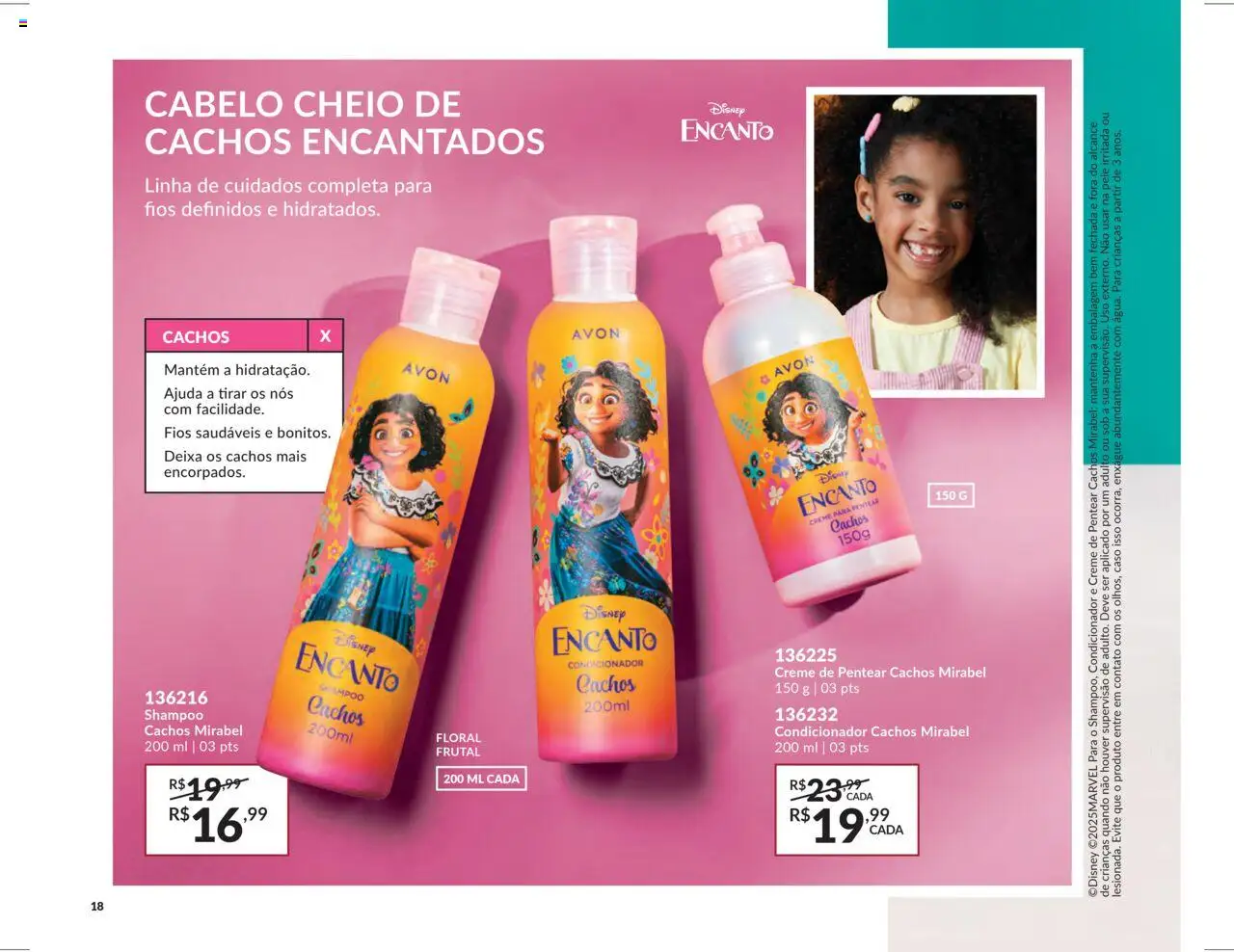 Avon Folheto - válido de 16.06.2025 | Página: 18 | Produtos: Shampoo, Condicionador, Creme, Creme para pentear
