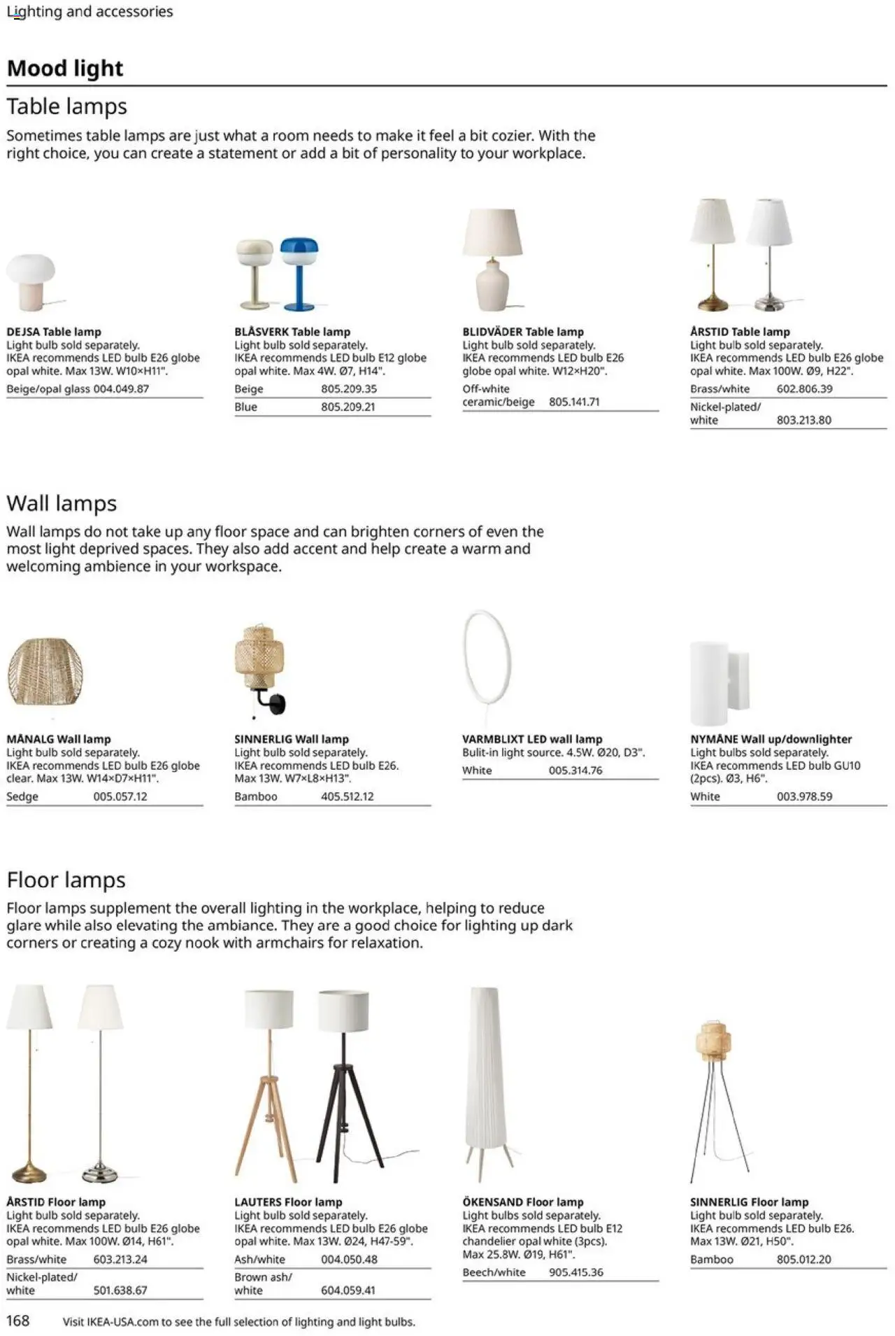 IKEA Office Brochure 2025 - valid from 01.03.2025 | Page: 168 | Products: Table, Lamp
