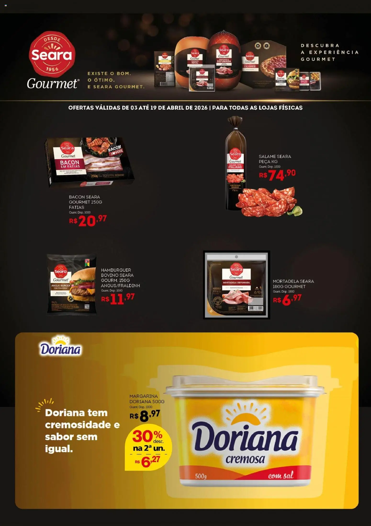 Bistek Supermercados Folheto - válido de 03.04.2026 | Página: 2 | Produtos: Fraldinha, Mortadela, Sal, Margarina