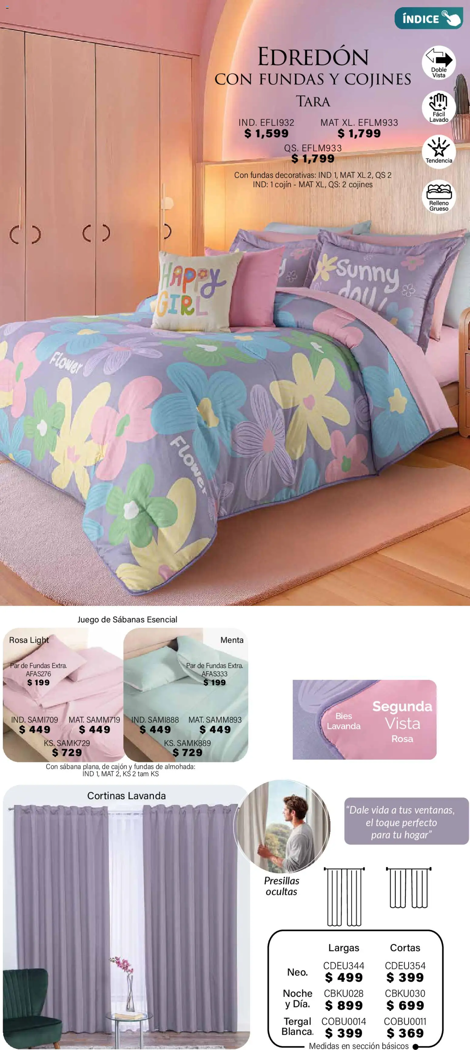 Nuevas ofertas de Colchas Concord válidas en toda la República Mexicana desde el 01.11.2025. ¡Encuentra las mejores ofertas en Colchas Concord Buen Fin! | Página: 126 | Productos: Juego, Almohada, Sabanas, Cortinas