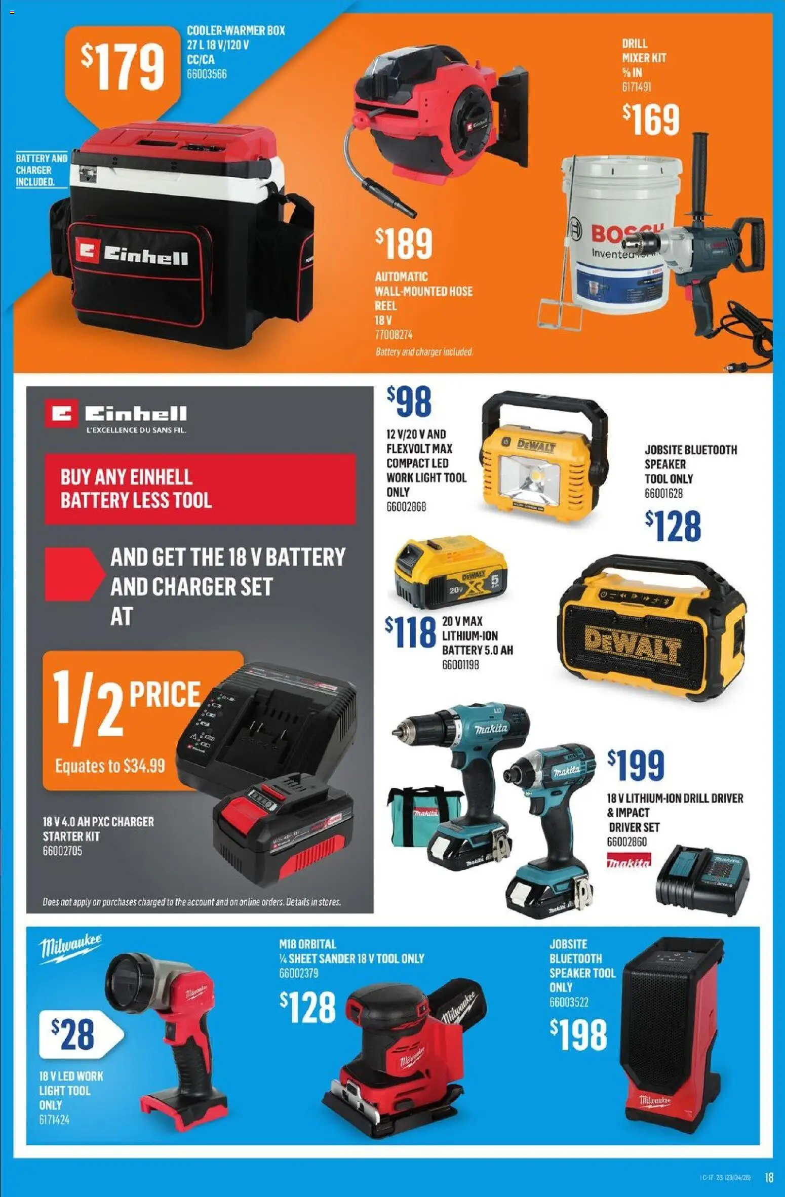 Canac flyer valid from 23.04.2026 | Page: 19 | Products: Speaker, Mixer, Box, Battery