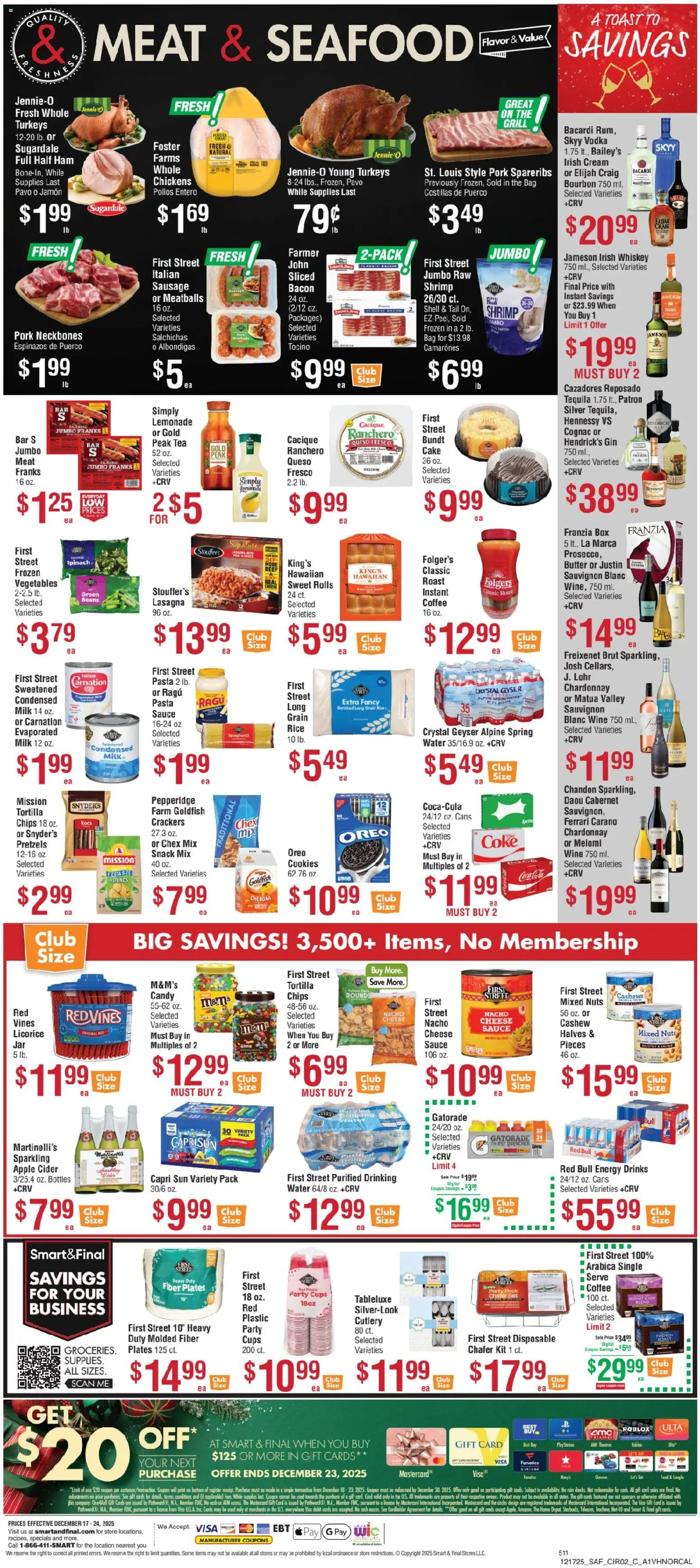 Smart & Final Weekly Ad - valid from 17.12.2025 | Page: 3 | Products: Cider, Bed, Nuts, Sauce