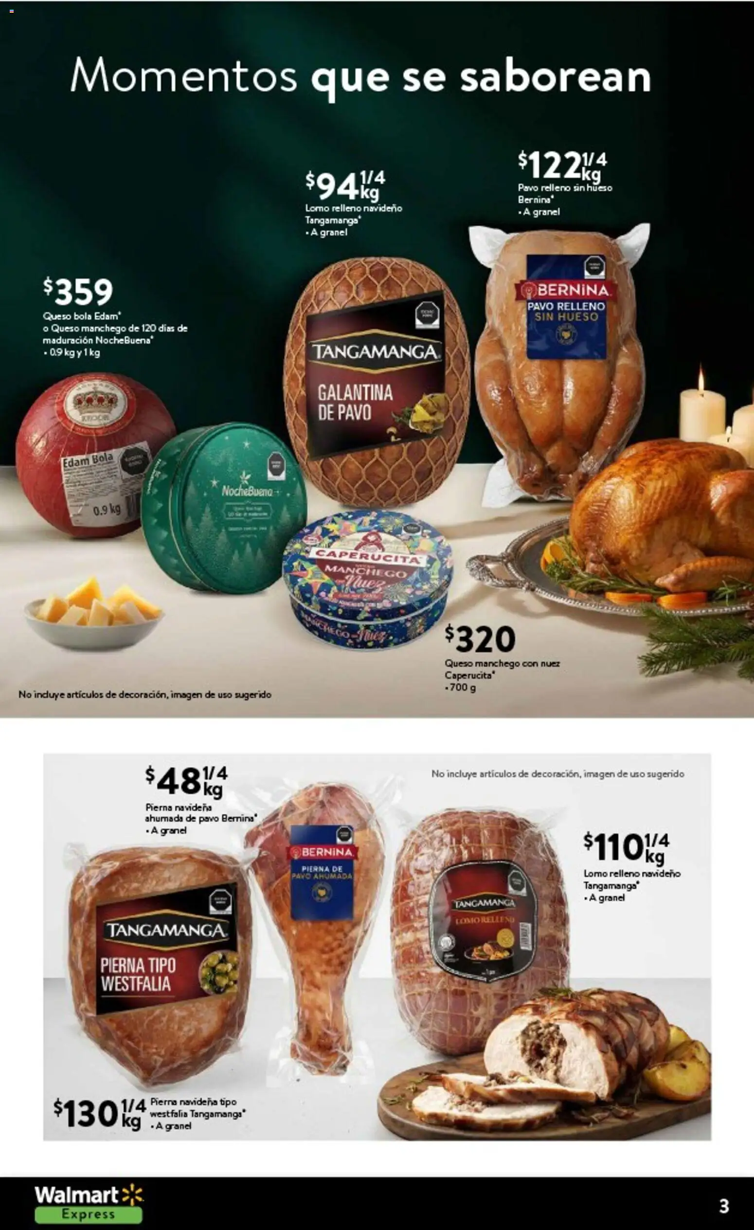 Nuevas ofertas de Walmart Express válidas en toda la República Mexicana desde el 01.12.2025. ¡Encuentra las mejores ofertas en Walmart Express folleto El lujo de compartir! | Página: 3 | Productos: Queso, Nuez