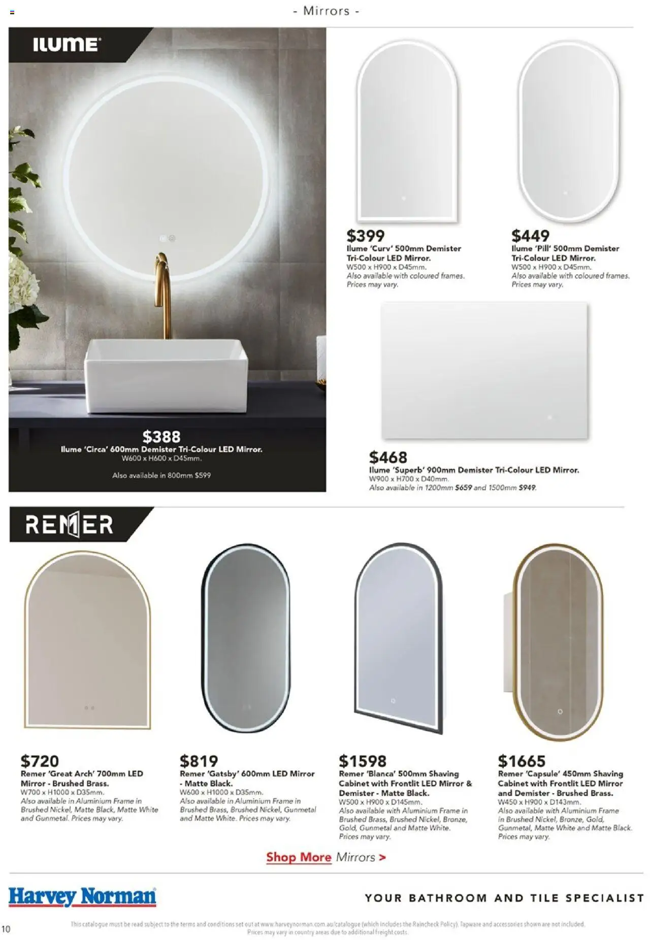 Harvey Norman catalogue - valid from 07.08.2025 | Page: 10 | Products: Cabinet, Mirror, Accessories, Bathroom