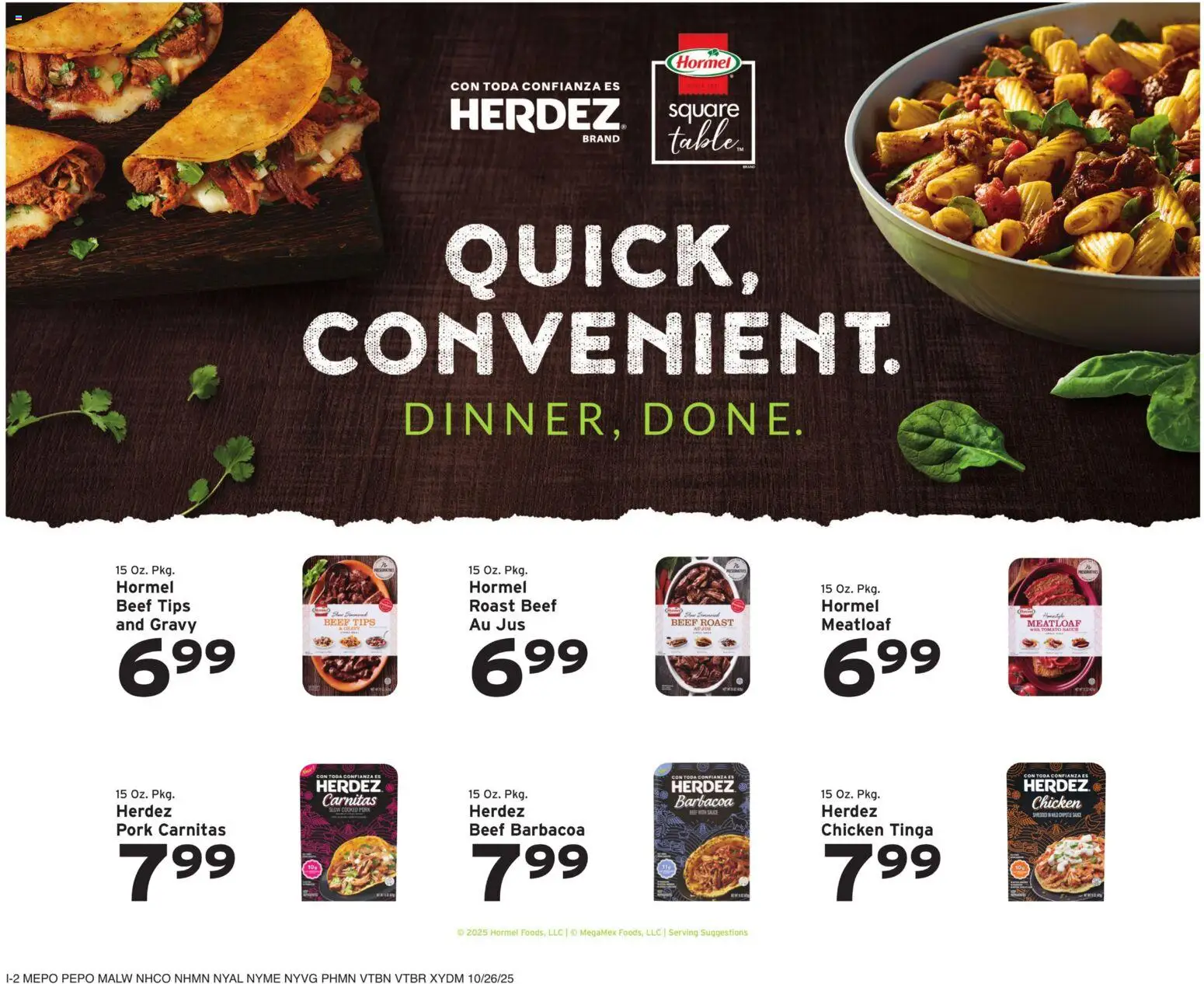 Hannaford Weekly Ad - valid from 26.10.2025 | Page: 16 | Products: Pork, Beef, Sauce