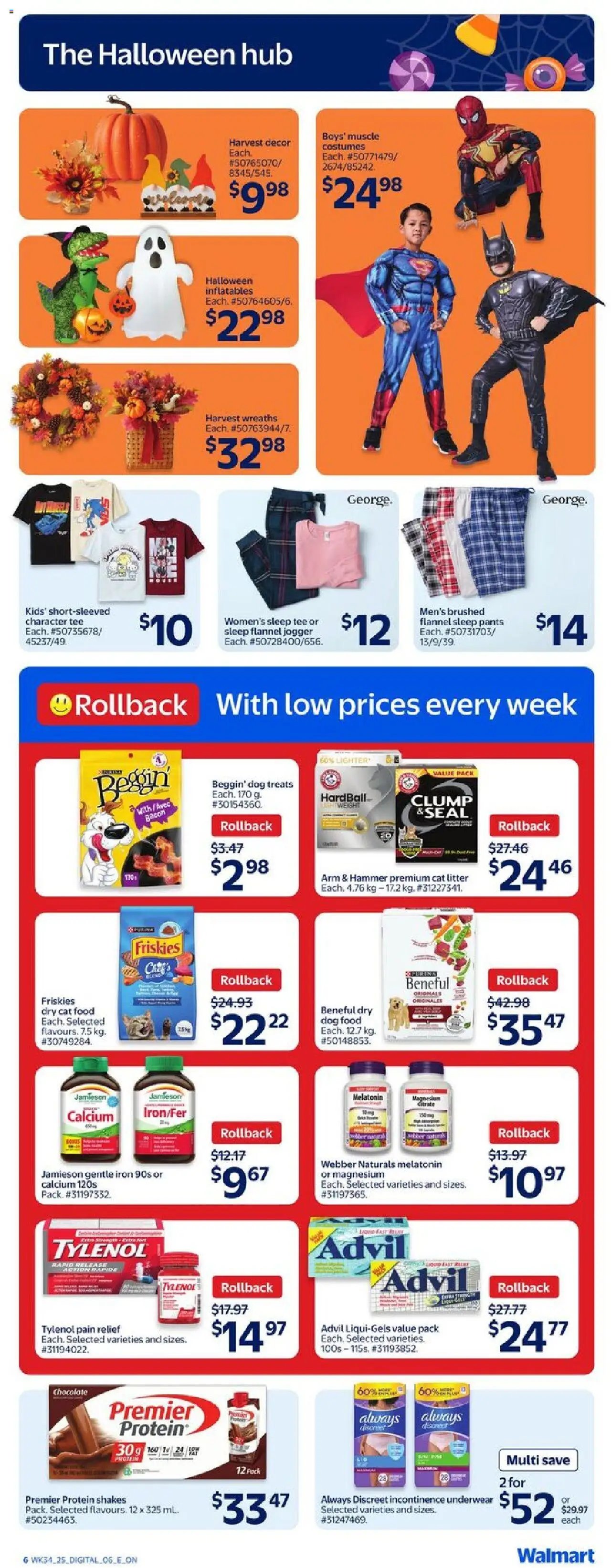 Walmart flyer valid from 18.09.2025 | Page: 10 | Products: Iron, Chocolate, Pants, Underwear