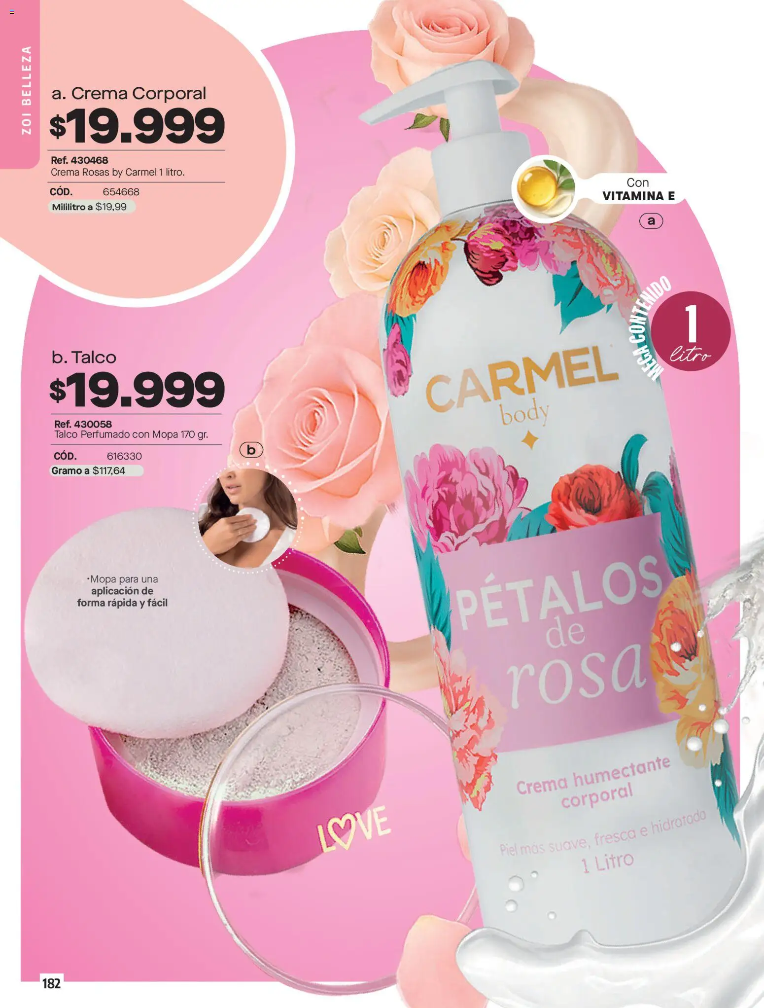 Carmel revista - valida desde el 01.06.2026 | Página: 182 | Productos: Crema, Body