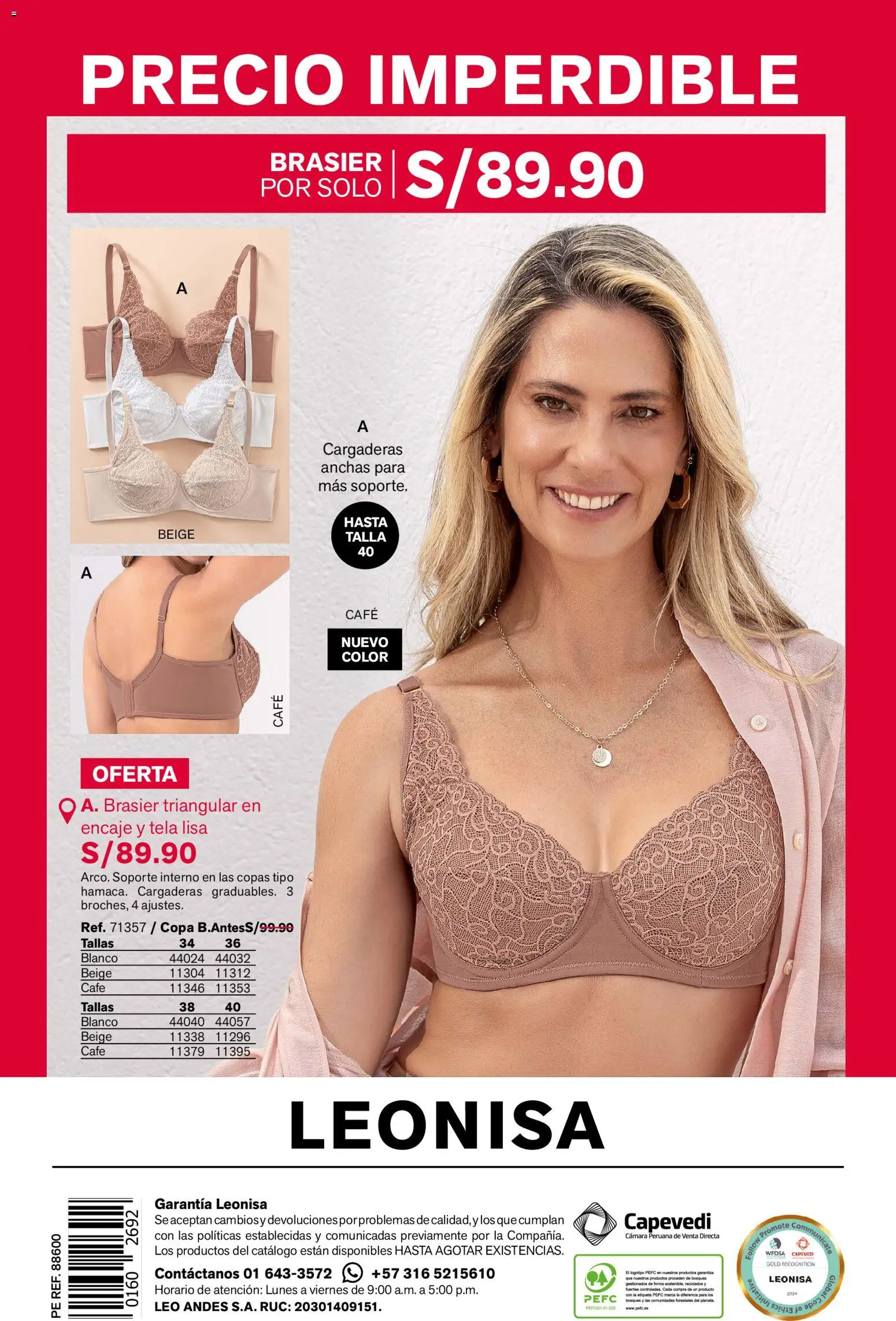 Catálogo Leonisa válido desde 07.04.2026 | Página: 140 | Productos: Café, Cámara