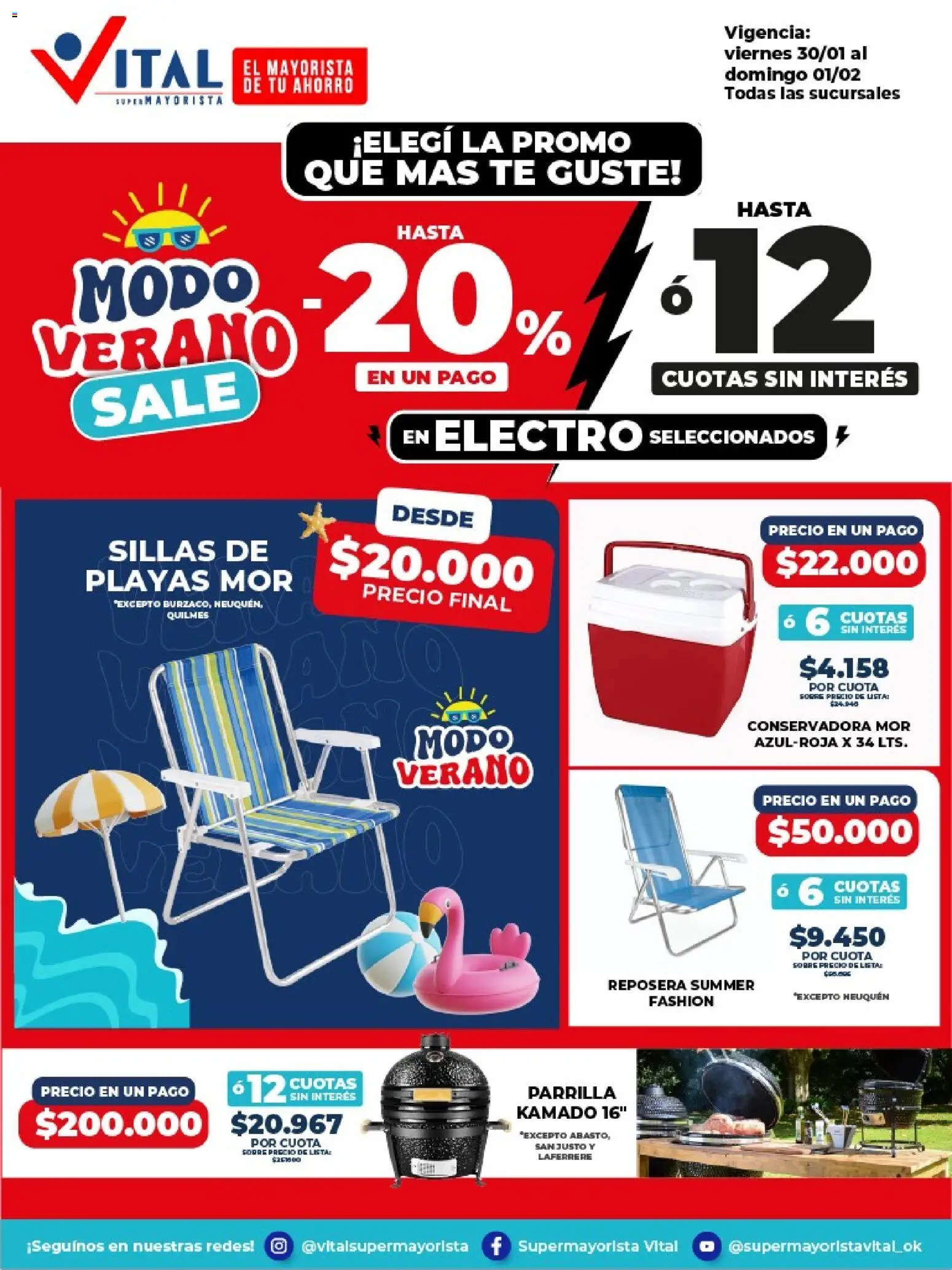 Vital - Ofertas fin- Resistencia │ válido desde el 30.01.2026 | Página: 5 | Productos: Conservadora, Reposera, Parrilla, Té