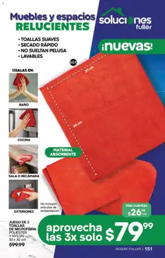 Nuevas ofertas de Fuller válidas en toda la República Mexicana desde el 23.07.2025. ¡Encuentra las mejores ofertas en Fuller campaña 8 2025! | Página: 153 | Productos: Juego, Cocina, Toallas, Baño