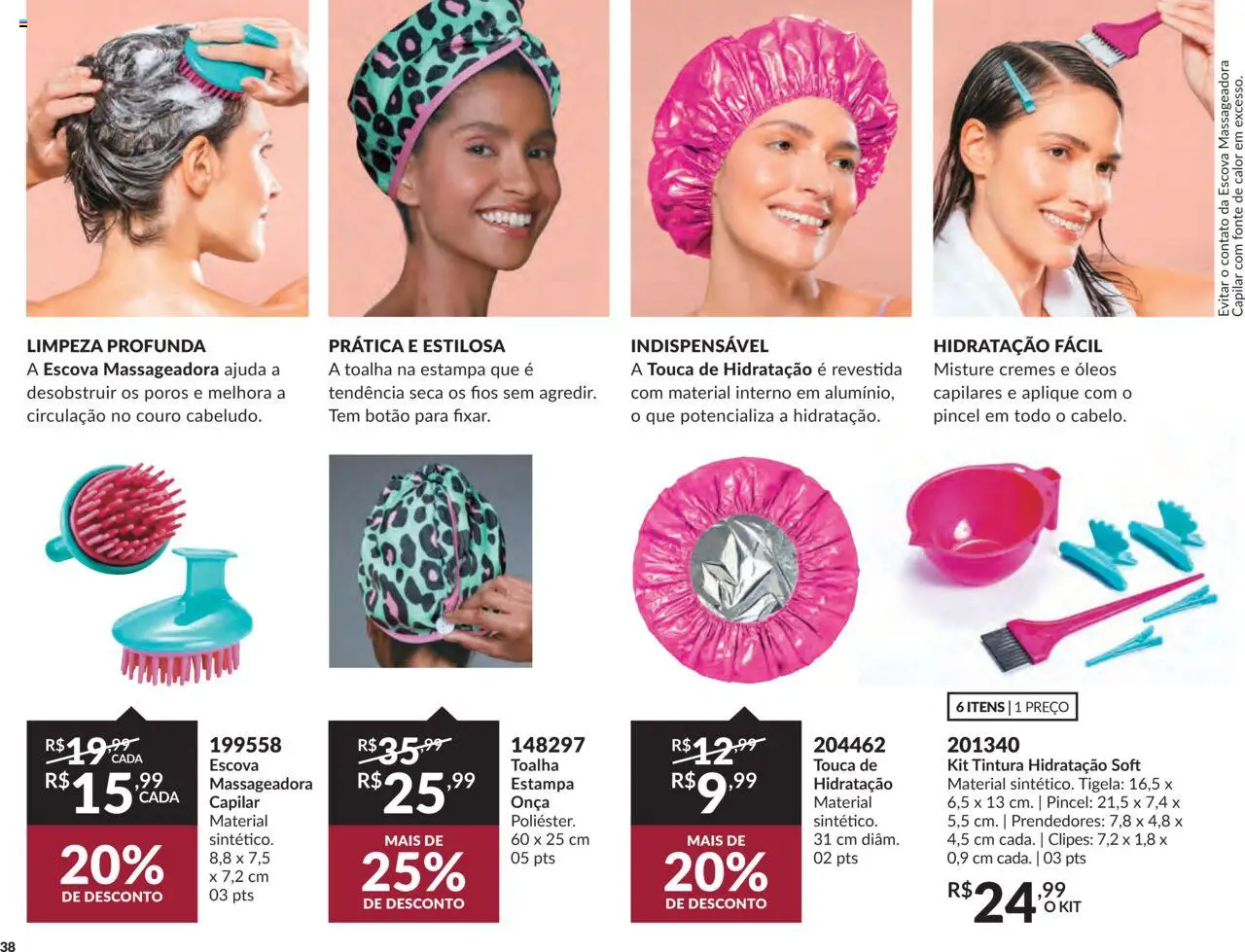 Avon Folheto - válido de 07.10.2025 | Página: 38 | Produtos: Touca, Pincel, Escova, Tigela