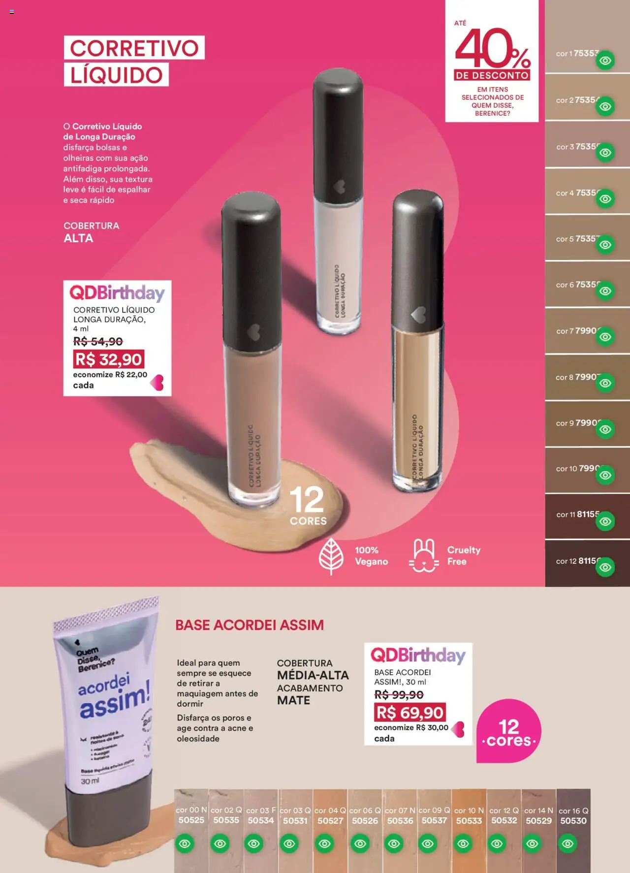O Boticário Folheto - válido de 11.08.2025 | Página: 99 | Produtos: Maquiagem, Corretivo, Base
