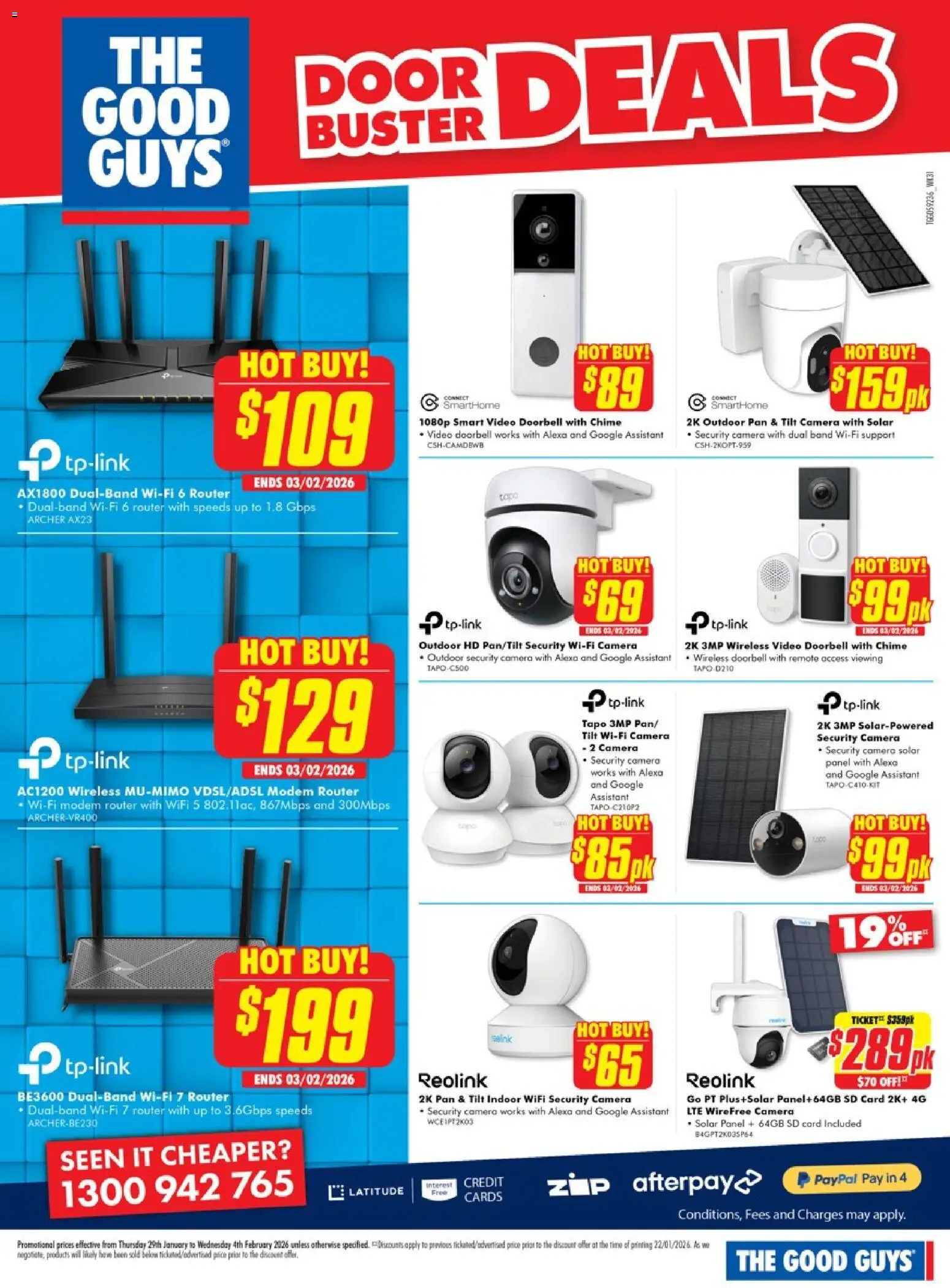 The Good Guys catalogue - valid from 28.01.2026 | Page: 8 | Products: Door, Doorbell, Camera, Modem