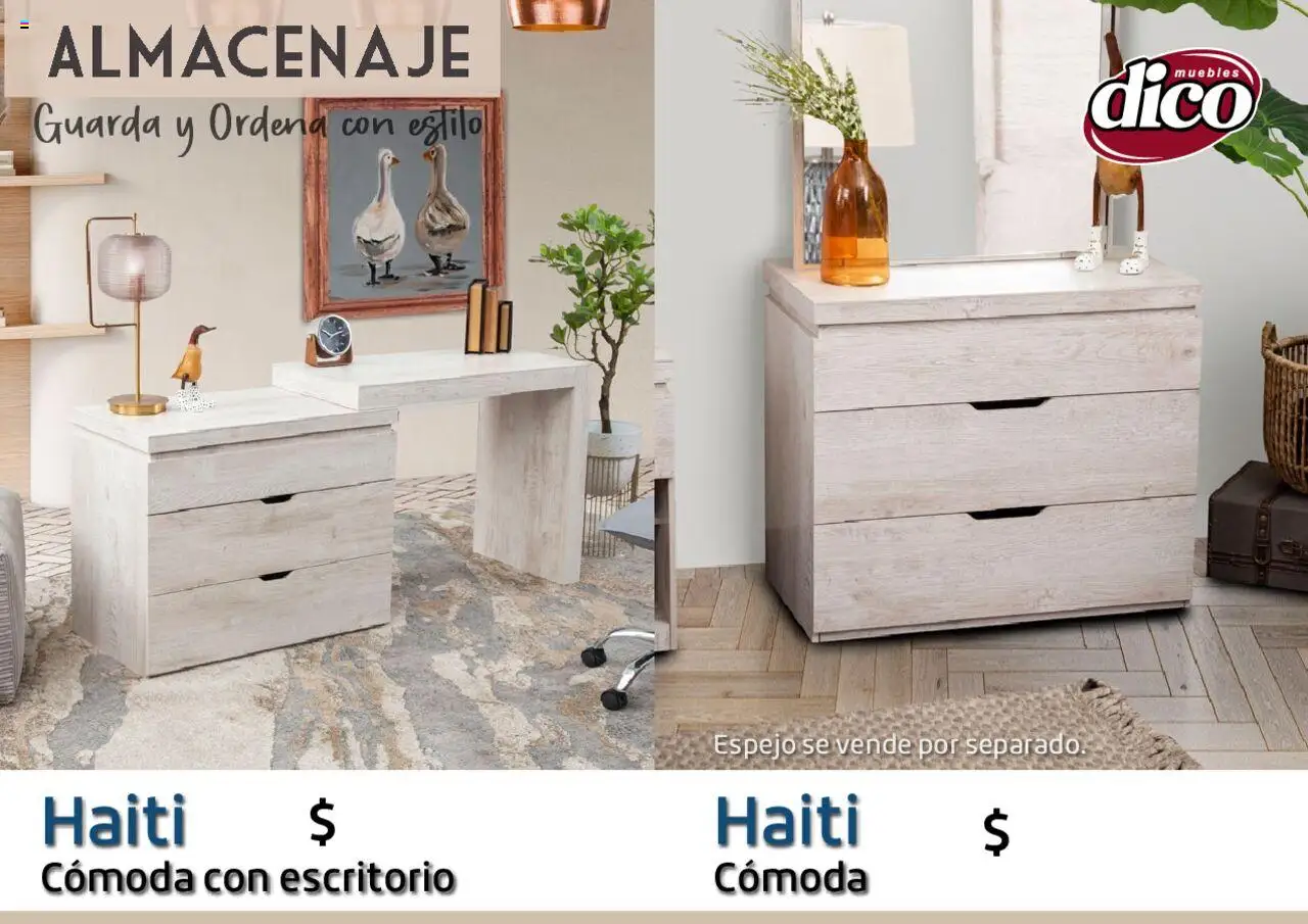 Nuevas ofertas de Muebles Dico válidas en toda la República Mexicana desde el 12.02.2025. ¡Encuentra las mejores ofertas en Muebles Dico catálogo Almacenaje! | Página: 30 | Productos: Escritorio, Espejo