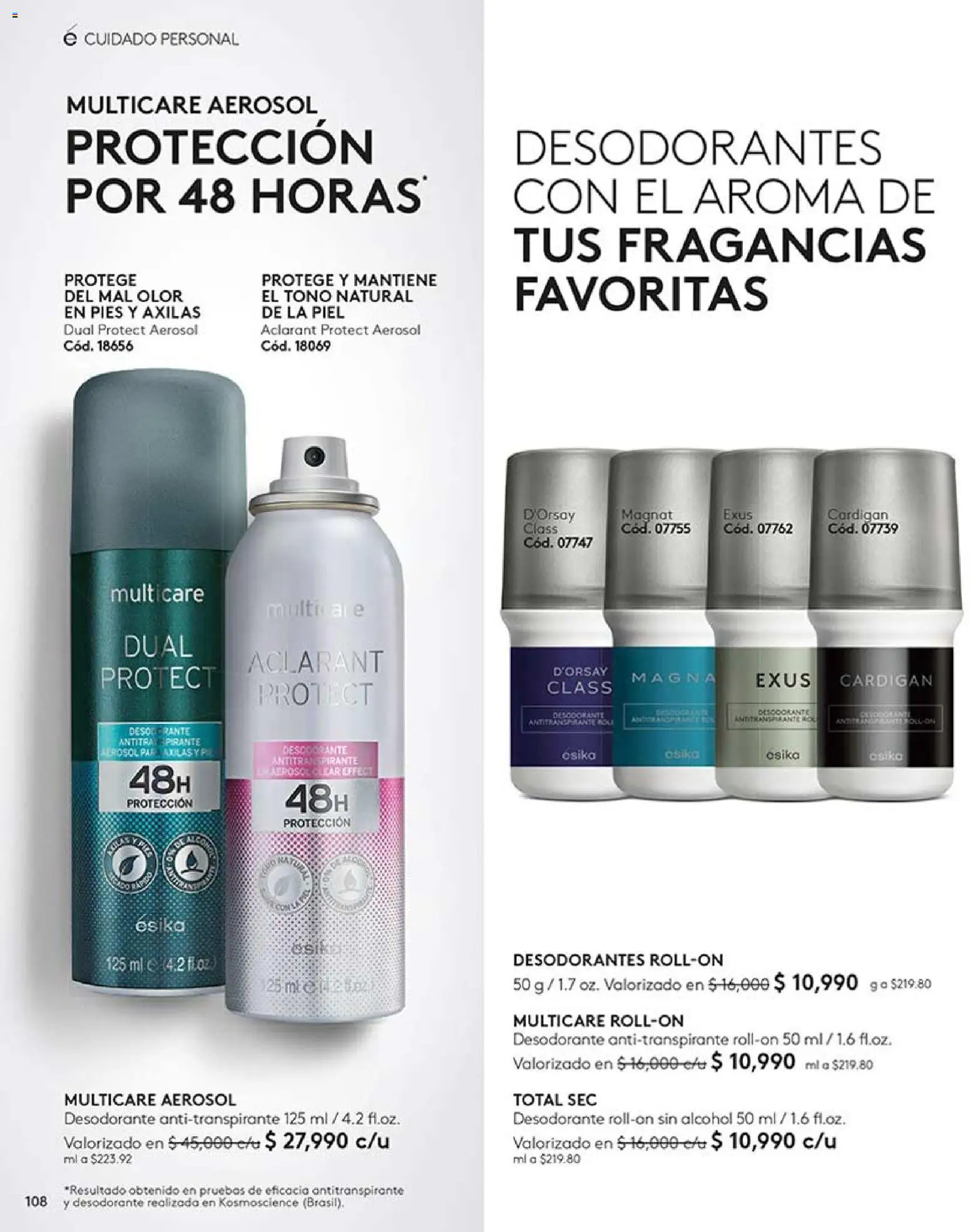 Ésika revista - valida desde el 03.04.2026 | Página: 108 | Productos: Desodorante, Antitranspirante, Tintura