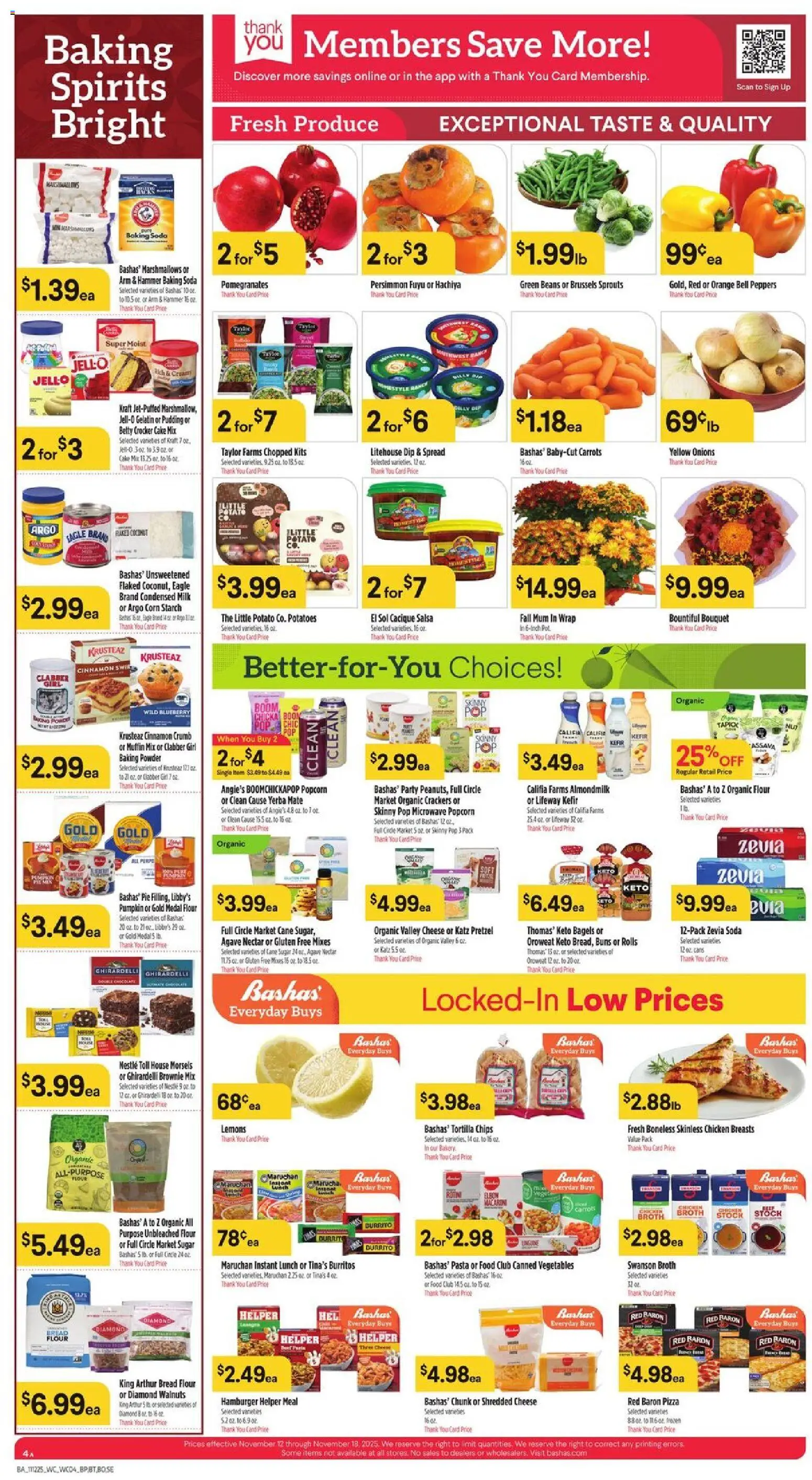 Basha's Weekly Ad - valid from 12.11.2025 | Page: 4 | Products: Cheese, Pork, Cream, Vodka