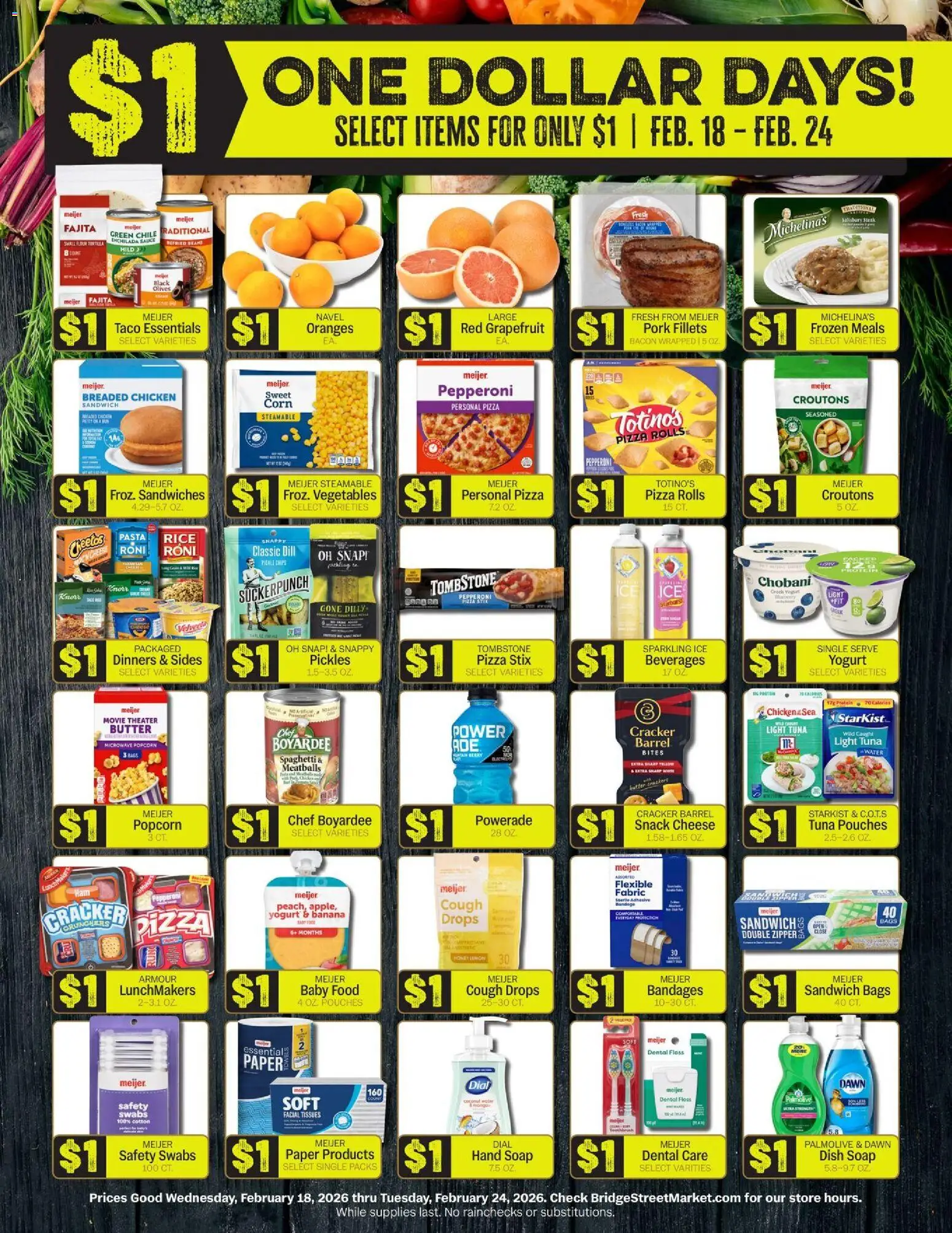 Meijer Meijer Bridge Street Market - valid from 18.02.2026 | Page: 2 | Products: Pizza, Oranges, Pasta, Dill