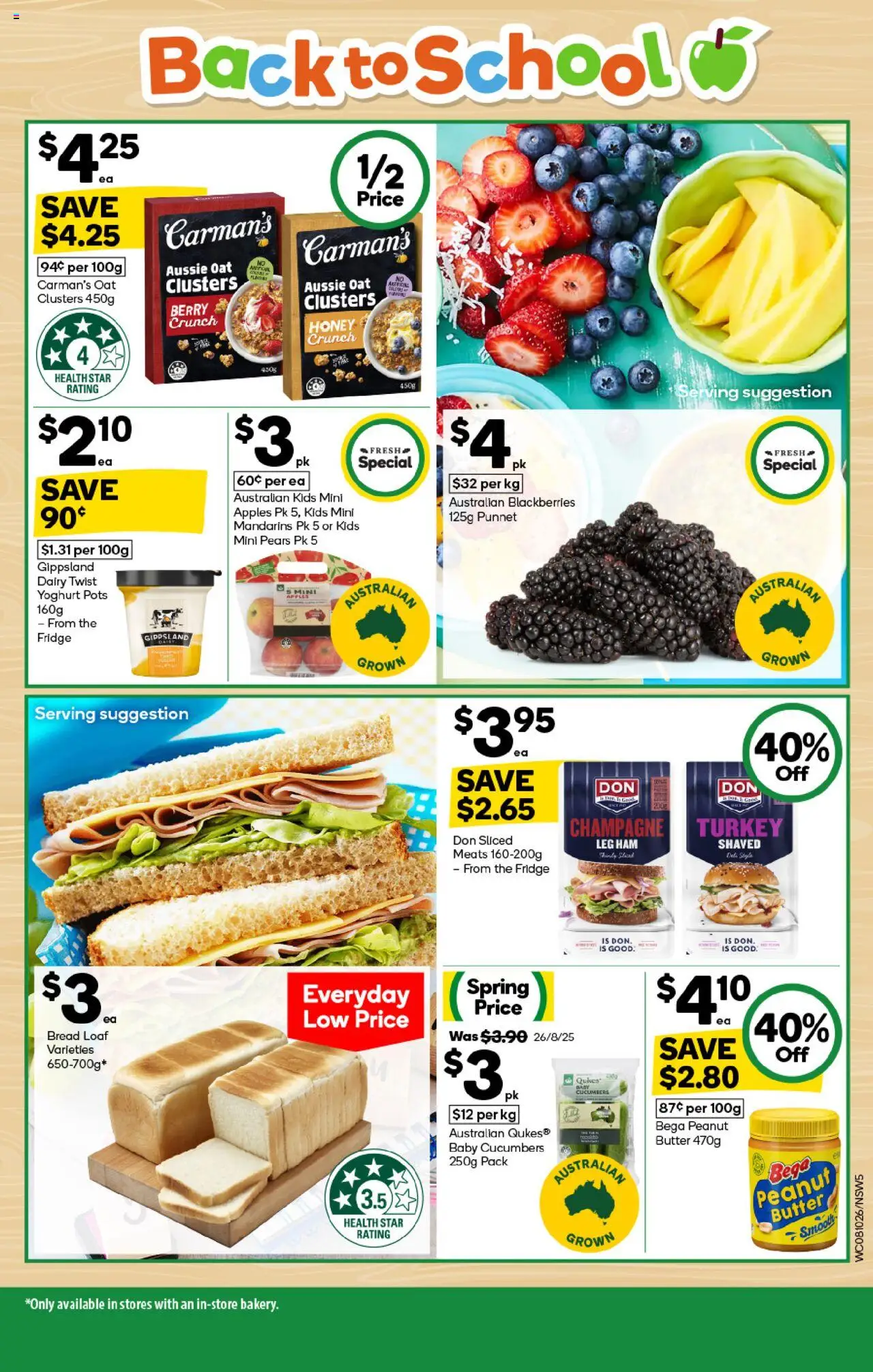 Woolworths catalogue - valid from 08.10.2025 | Page: 5 | Products: Butter, Bread, Apples, Cucumbers