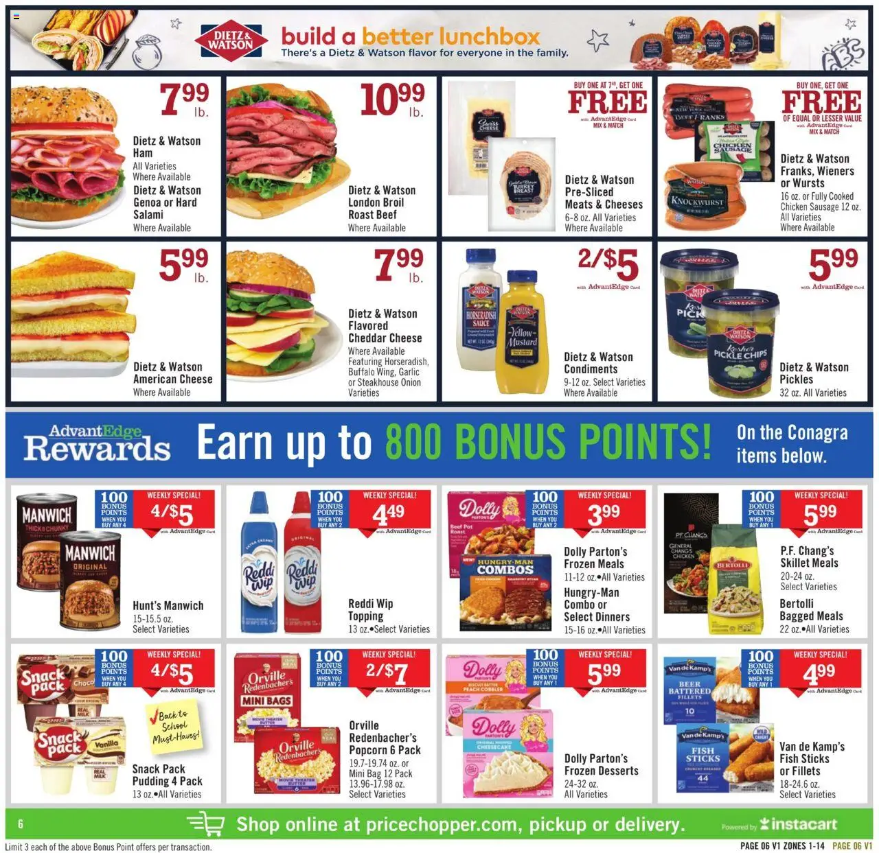 Price Chopper Weekly Ad - valid from 24.08.2025 | Page: 6 | Products: Butter, Cheese, Salami, Cheesecake