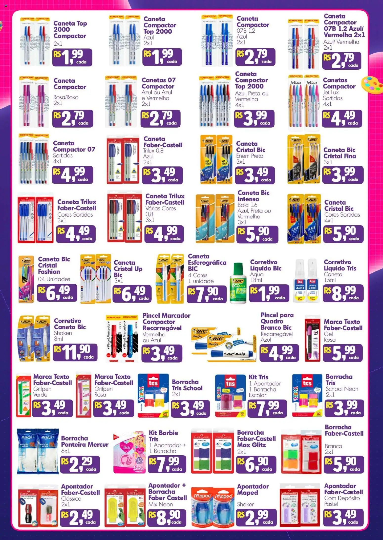 Mateus Folheto - válido de 02.02.2026 | Página: 4 | Produtos: Corretivo, Pincel, Borracha, Marca texto