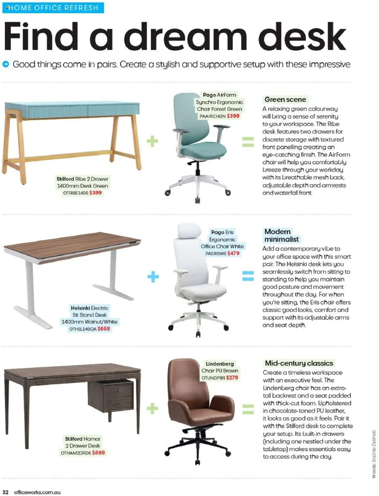 Officeworks catalogue - valid from 13.08.2025 | Page: 33 | Products: Chair, Desk, Drawer, Ergonomic