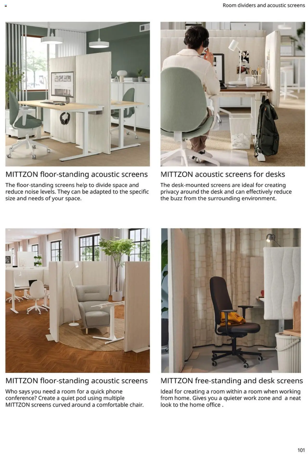 IKEA Office Brochure 2025 - valid from 01.03.2025 | Page: 101 | Products: Desk, Phone