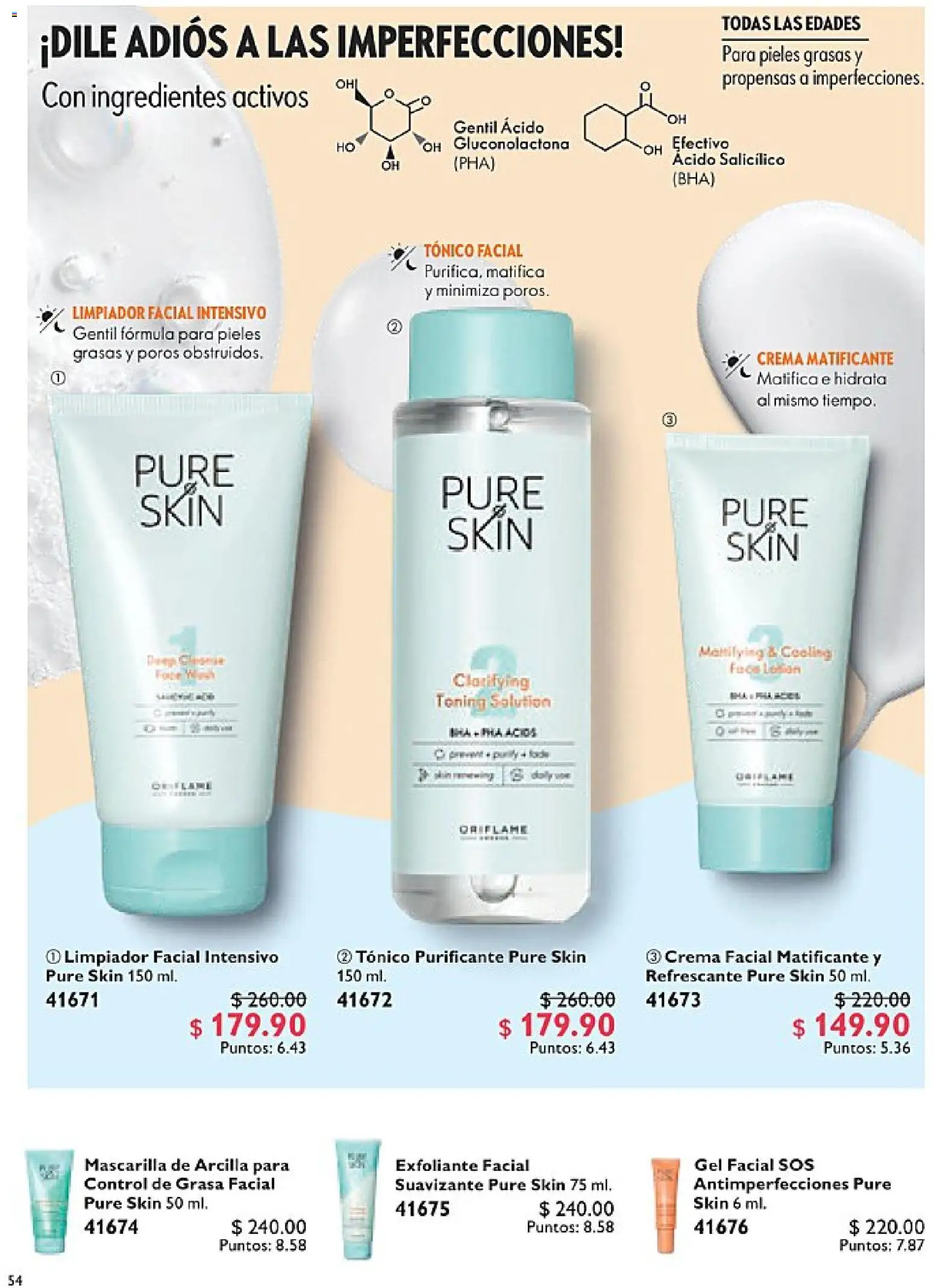 Nuevas ofertas de Oriflame válidas en toda la República Mexicana desde el 14.02.2026. ¡Encuentra las mejores ofertas en Oriflame campaña 3 2026! | Página: 54 | Productos: Exfoliante facial, Limpiador, Limpiador facial, Mascarilla
