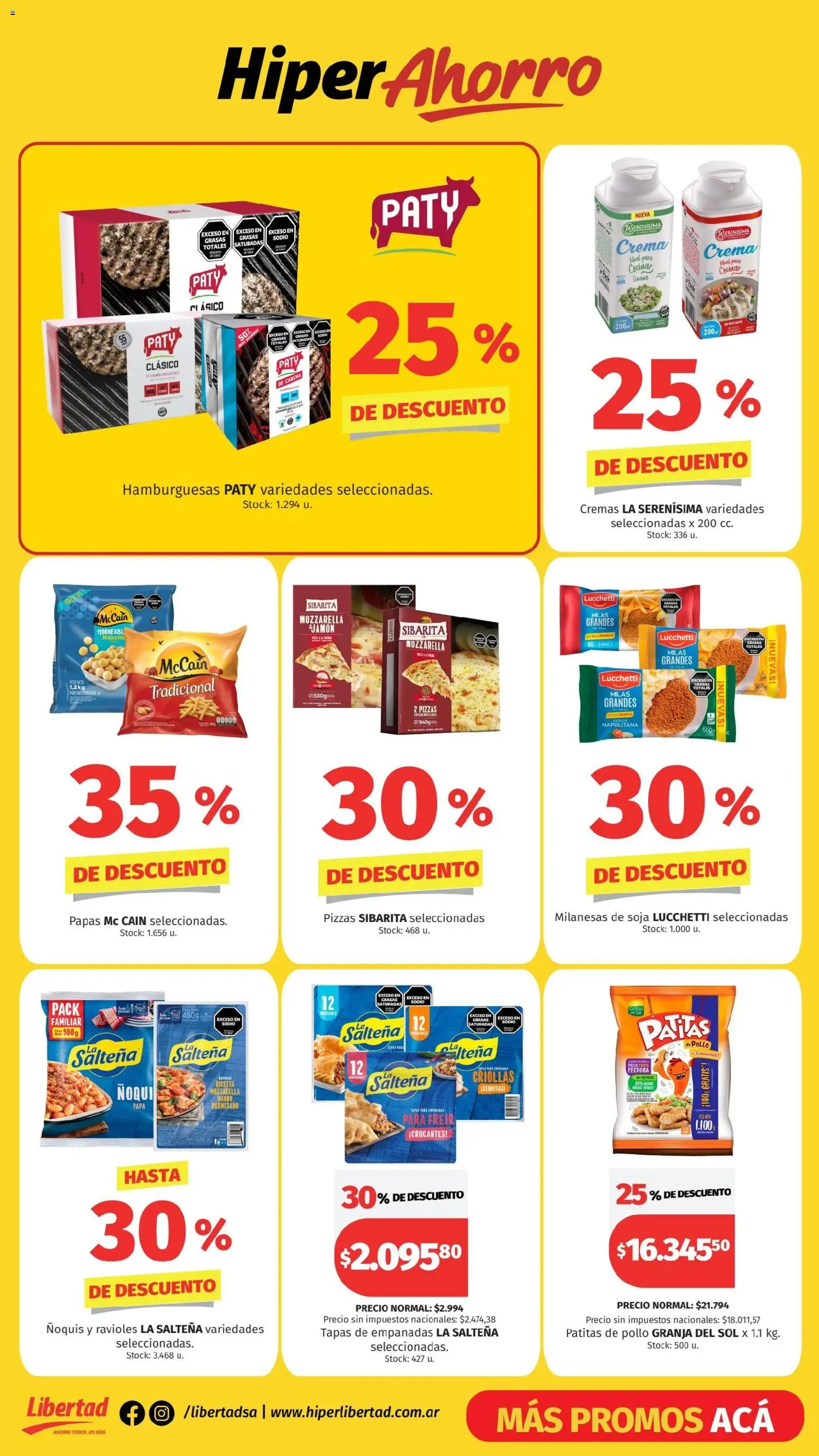 Hipermercado Libertad catálogo │ válido desde el 09.10.2025 | Página: 3 | Productos: Pollo, Muzzarella, Ravioles, Crema