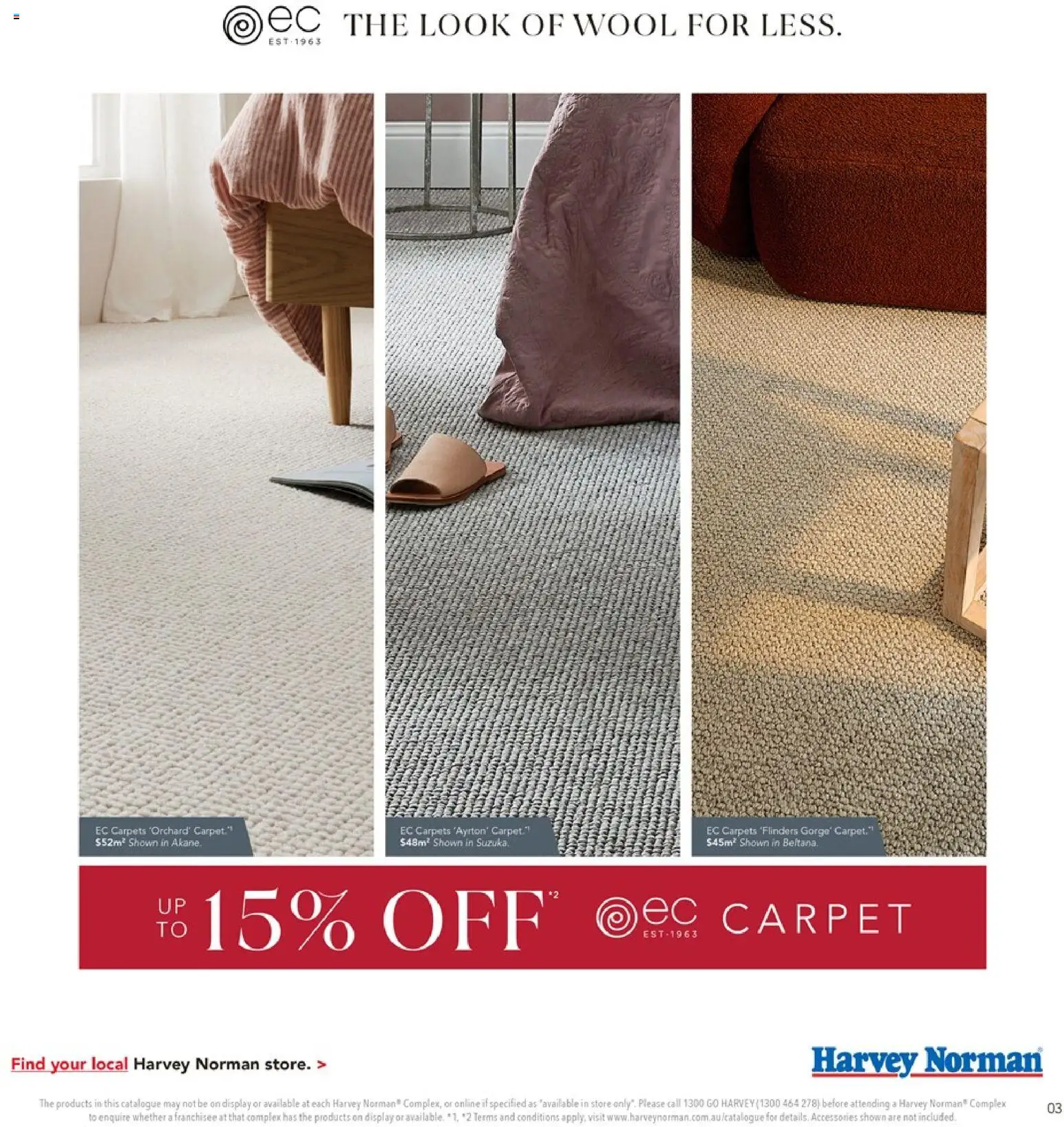 Harvey Norman catalogue - valid from 05.03.2026 | Page: 3 | Products: Carpet, Accessories