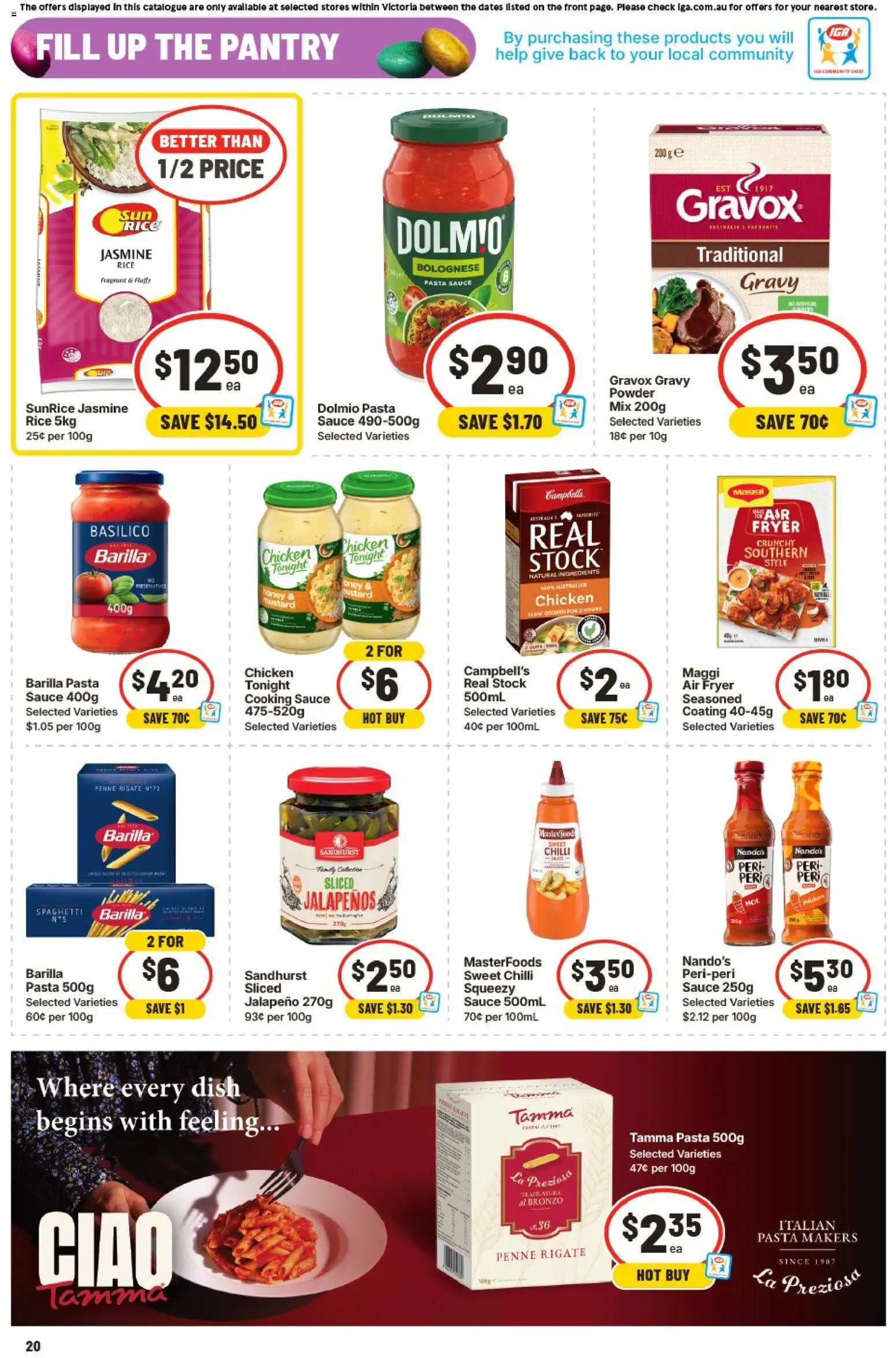 IGA catalogue - valid from 18.03.2026 | Page: 19 | Products: Rice, Mustard, Pasta, Chilli