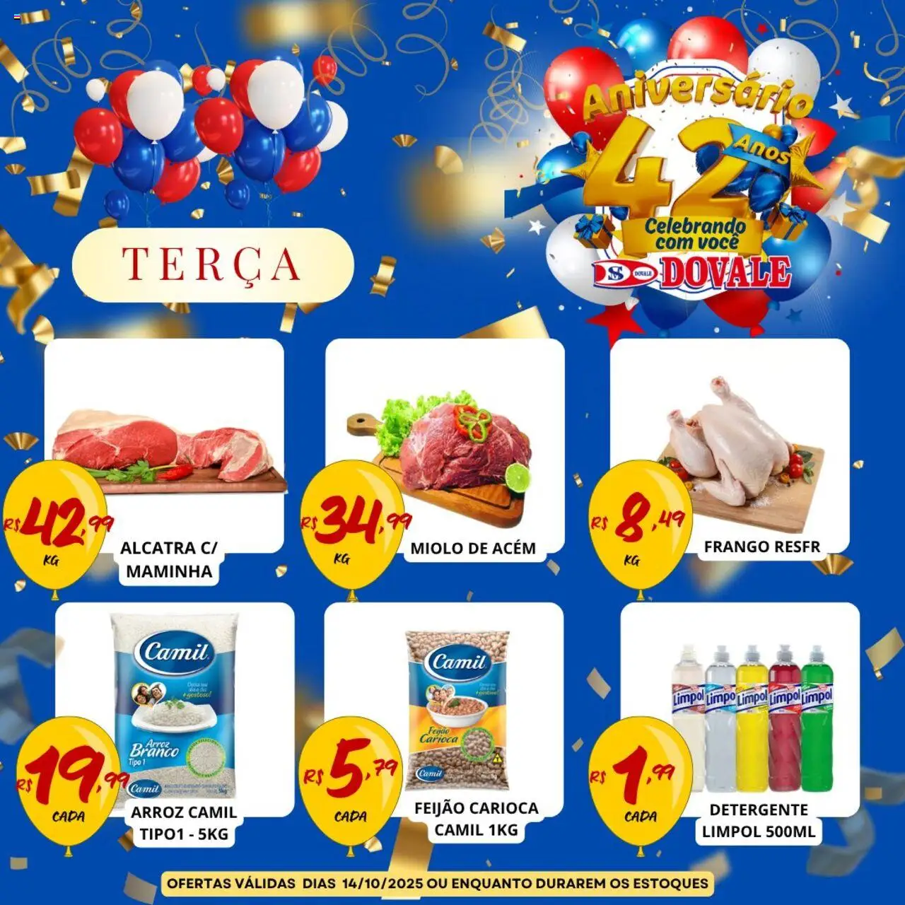 Dovale Folheto - válido de 14.10.2025 | Página: 1 | Produtos: Detergente, Acém, Maminha, Frango