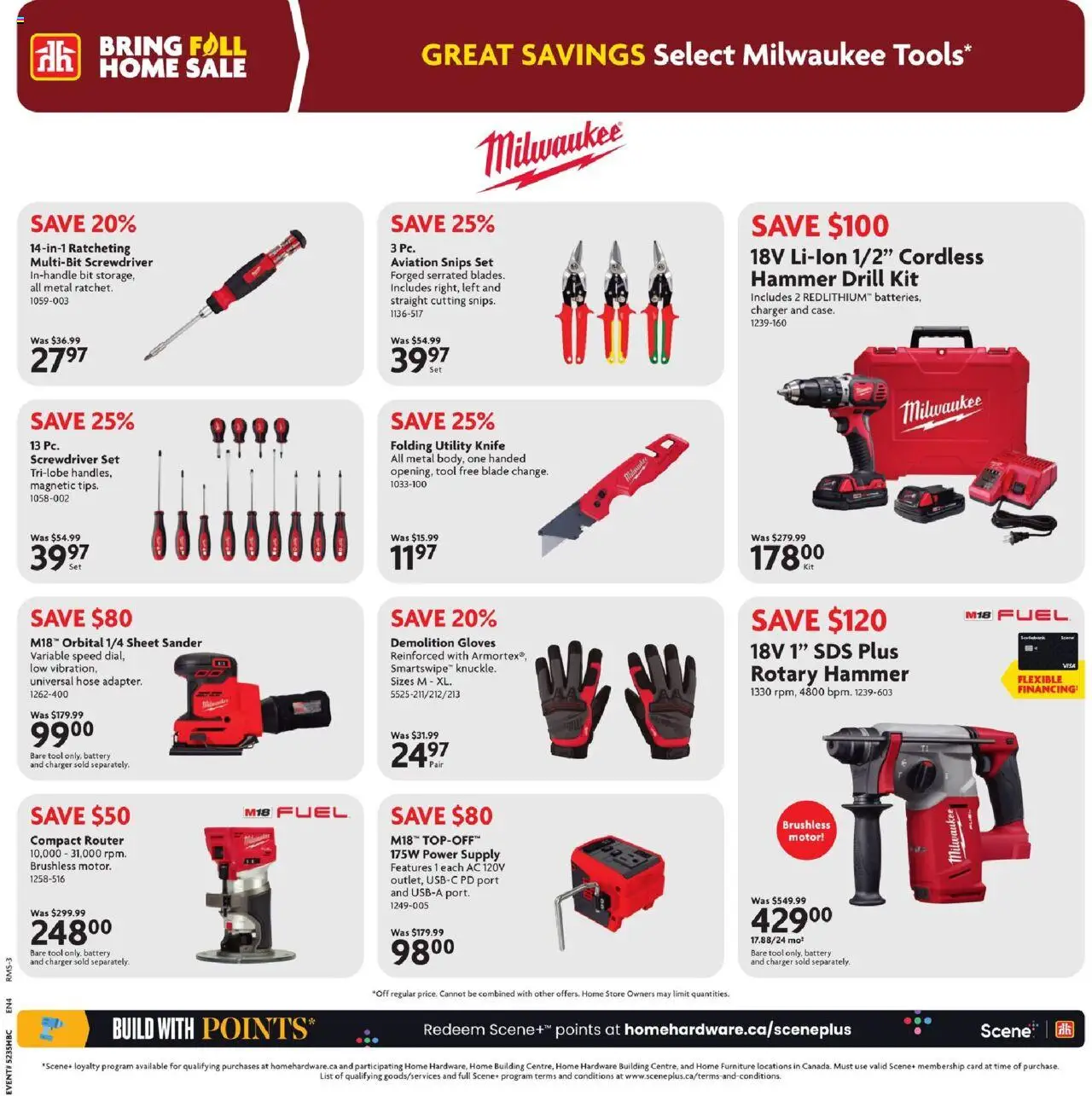 Home Hardware flyer valid from 28.08.2025 | Page: 19 | Products: Gloves, Battery