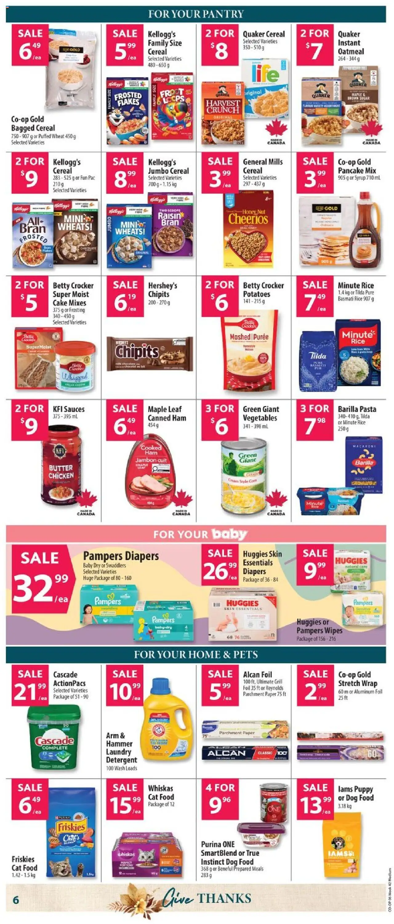 Co-op Food flyer valid from 09.10.2025 | Page: 11 | Products: Pasta, Cream, Potatoes, Chicken