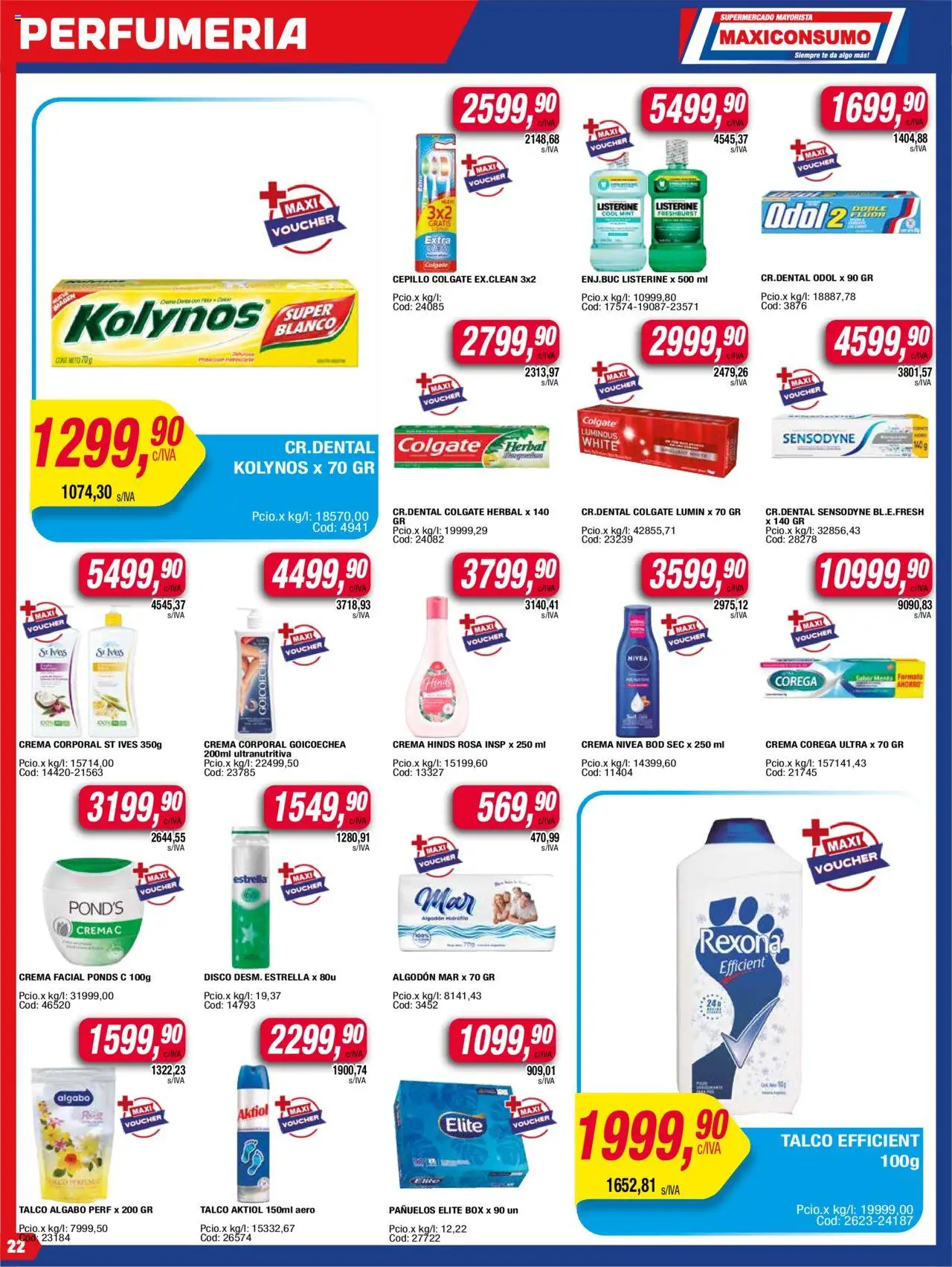 Maxiconsumo ofertas │ válido desde el 23.06.2025 | Página: 22 | Productos: Algodón, Disco, Cepillo, Té